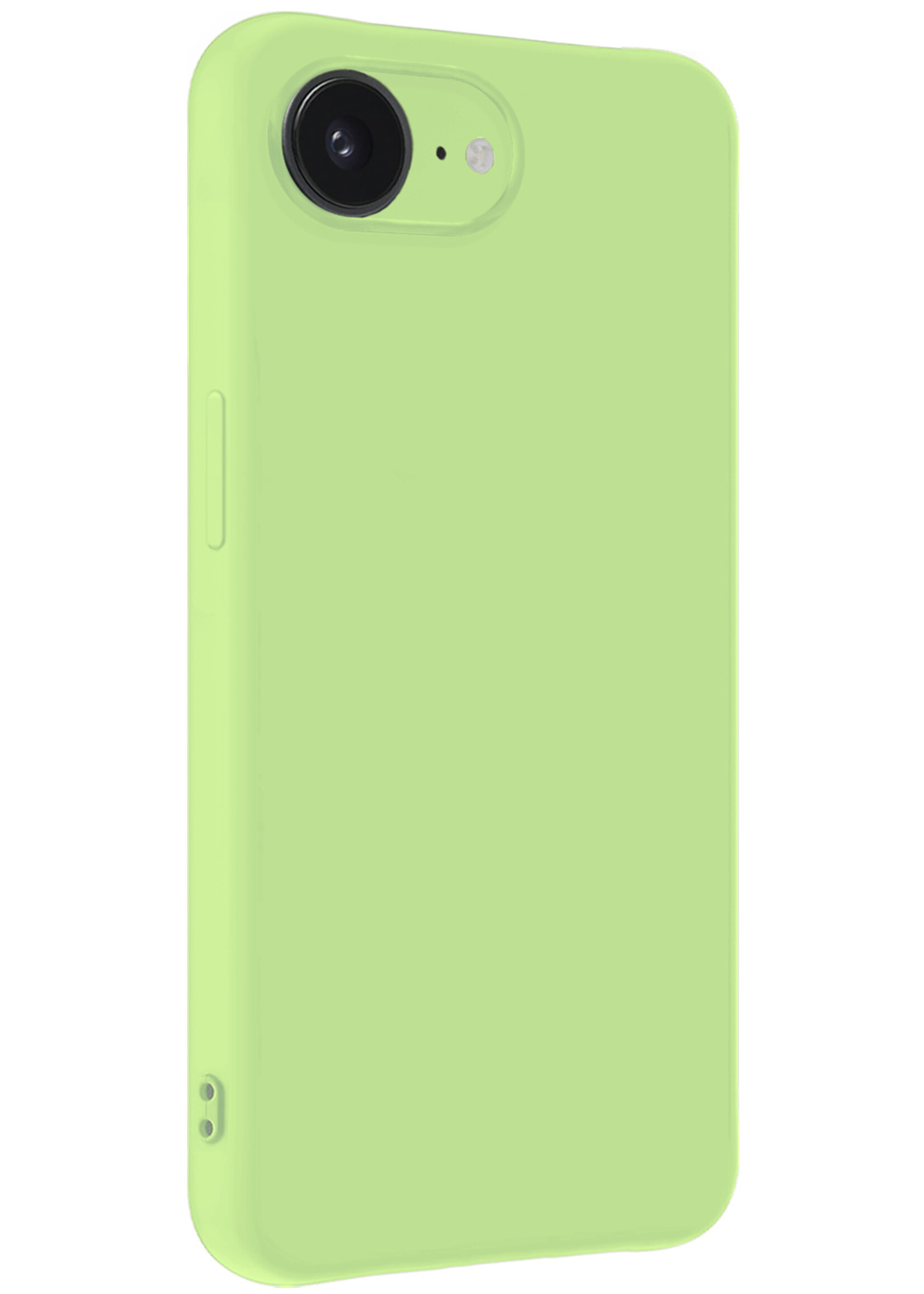 BTH BTH iPhone 16E Hoesje Siliconen Met Screenprotector Met Dichte Notch - Groen