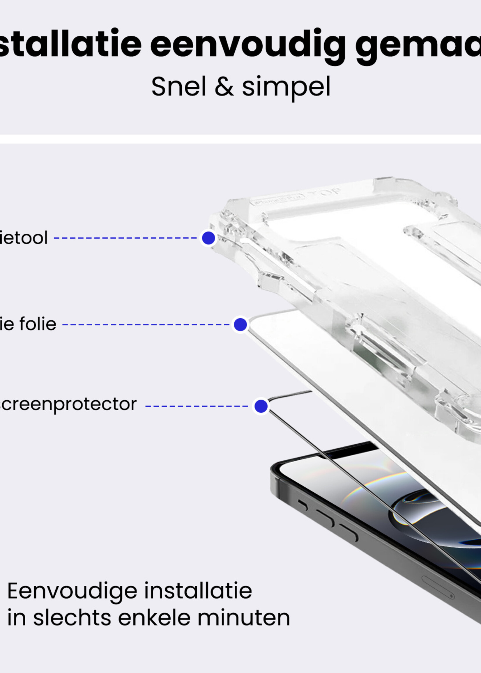 BTH BTH iPhone 16E Hybrid Screenprotector - 3 PACK