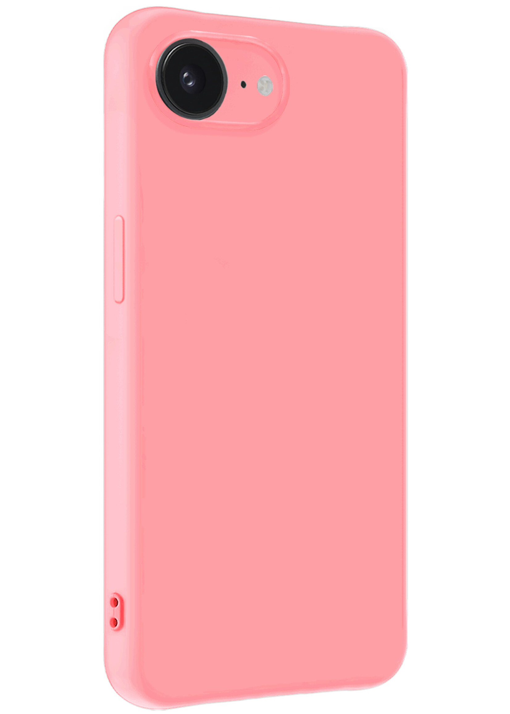 BTH BTH iPhone 16E Hoesje Siliconen - Lichtroze