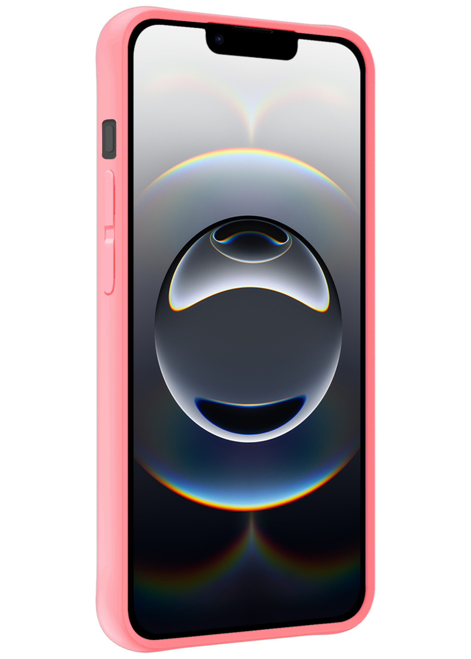 BTH BTH iPhone 16E Hoesje Siliconen - Lichtroze