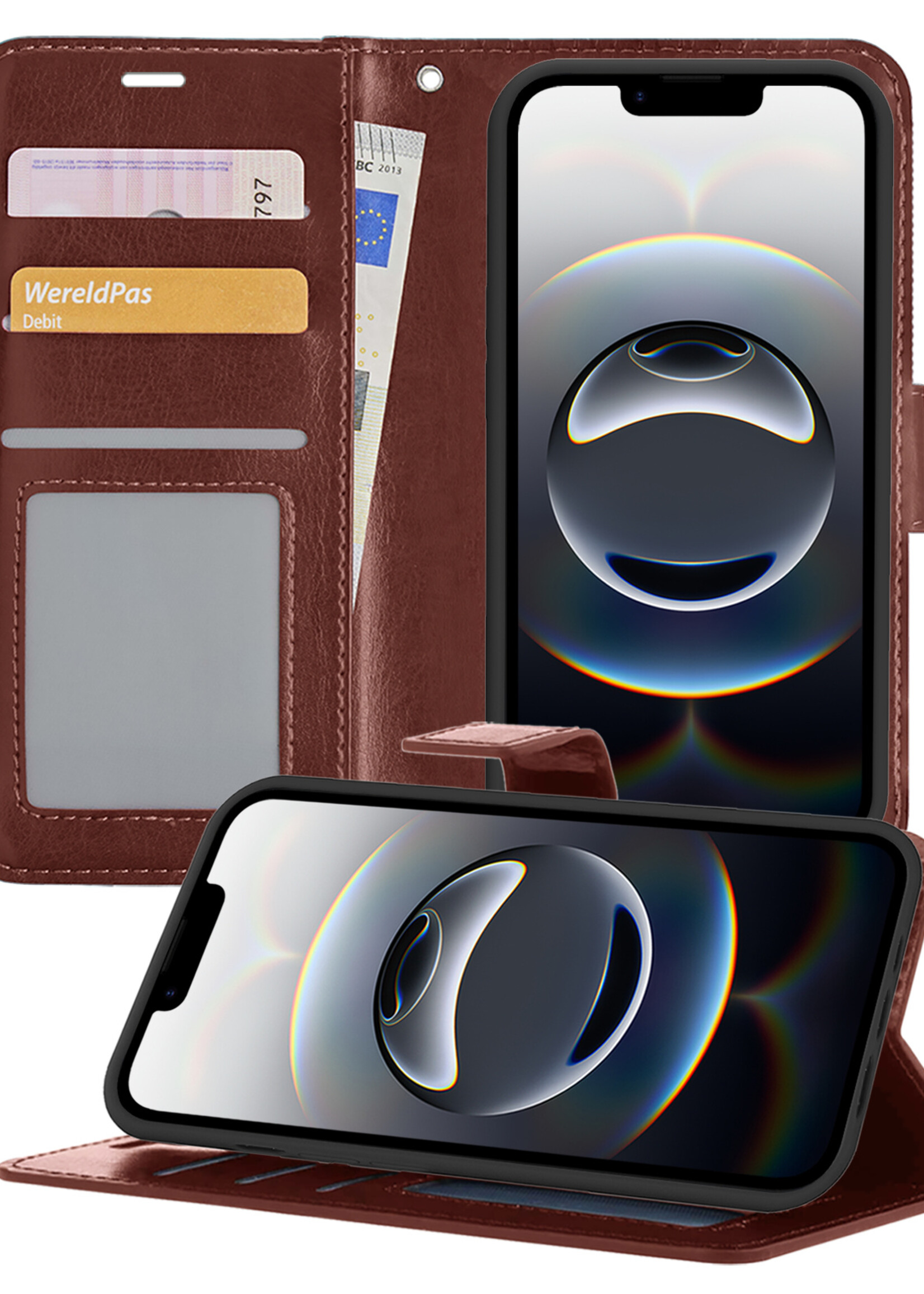 BTH BTH iPhone 16E Hoesje Bookcase - Bruin