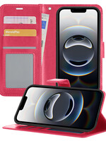 BTH BTH iPhone 16E Hoesje Bookcase - Donkerroze