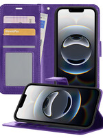BTH BTH iPhone 16E Hoesje Bookcase - Paars