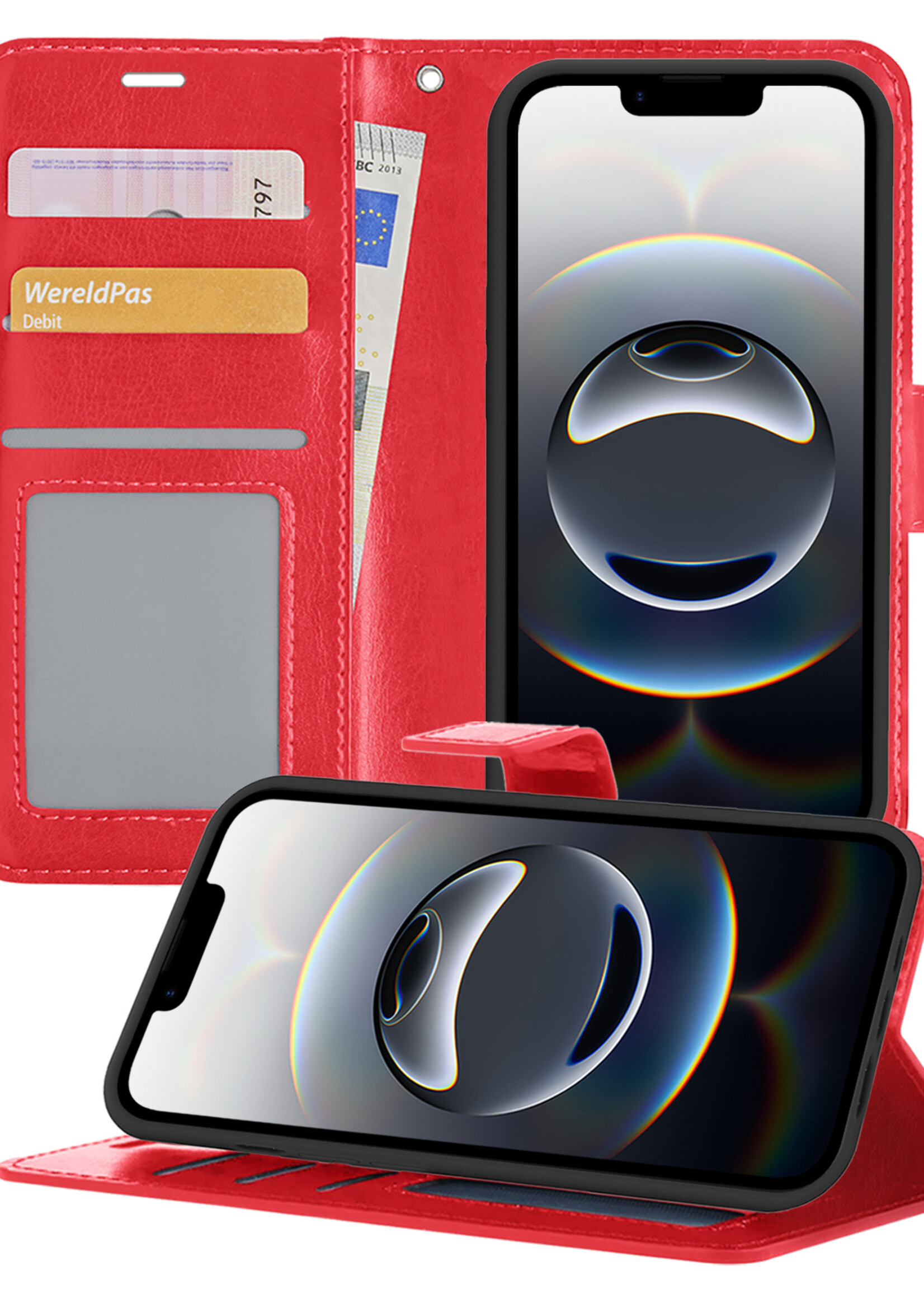 BTH BTH iPhone 16E Hoesje Bookcase - Rood