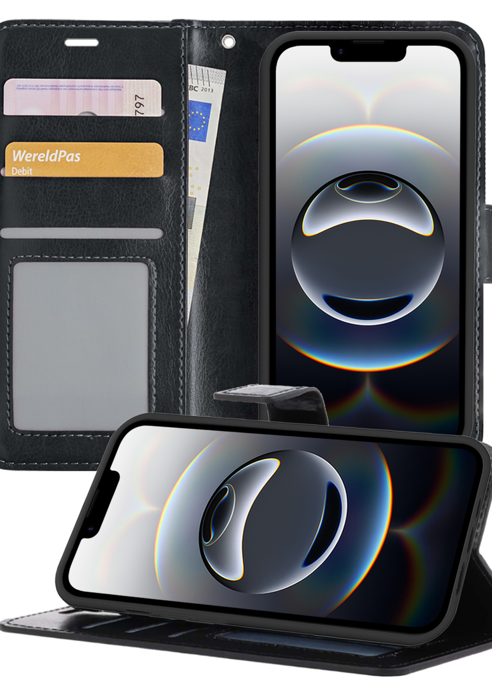 BTH BTH iPhone 16E Hoesje Bookcase - Zwart
