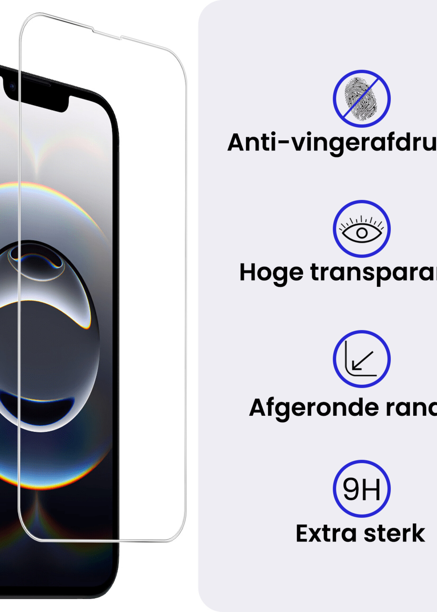 BTH BTH iPhone 16E Hoesje Bookcase Met Screenprotector - Paars