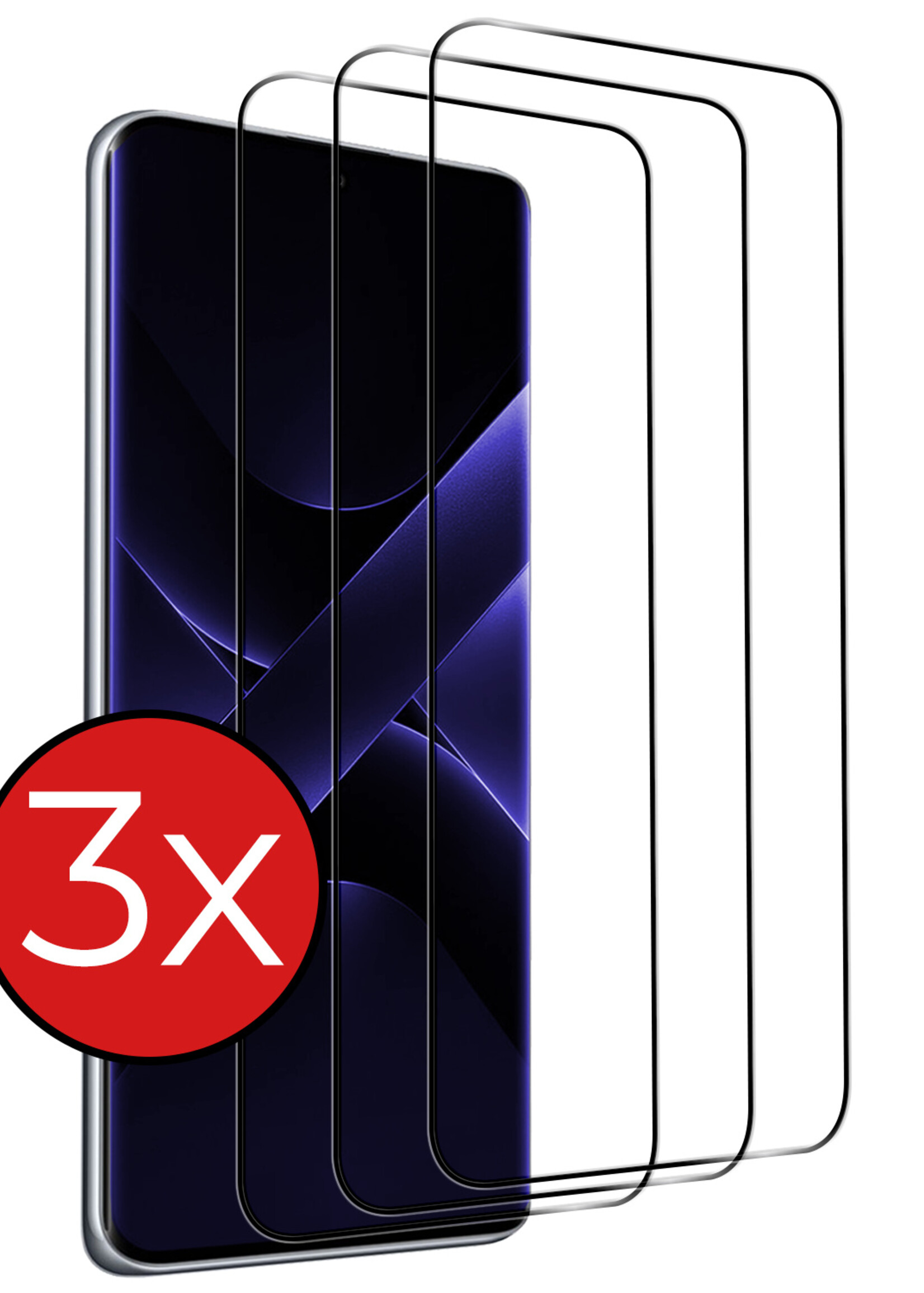 BTH BTH Xiaomi Poco X7 Screenprotector Glas  - 3 PACK