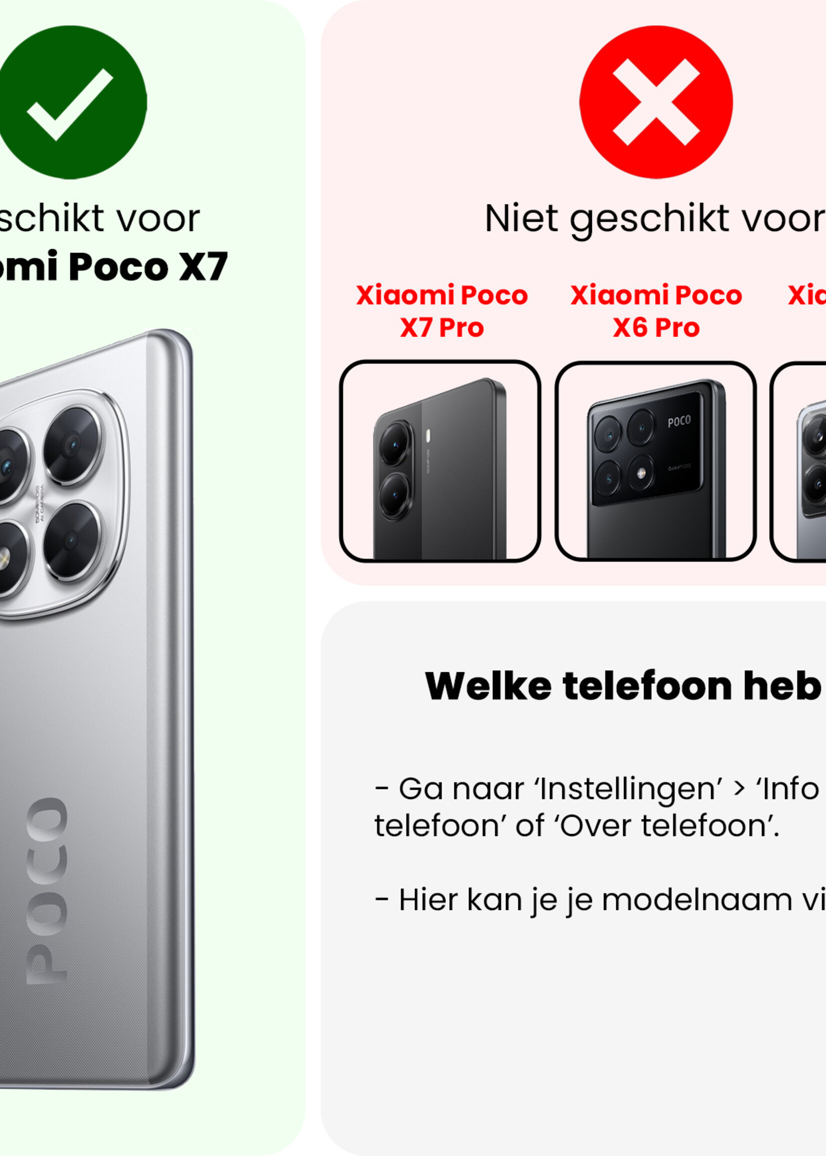 BTH BTH Xiaomi Poco X7 Camera Screenprotector - 3 PACK
