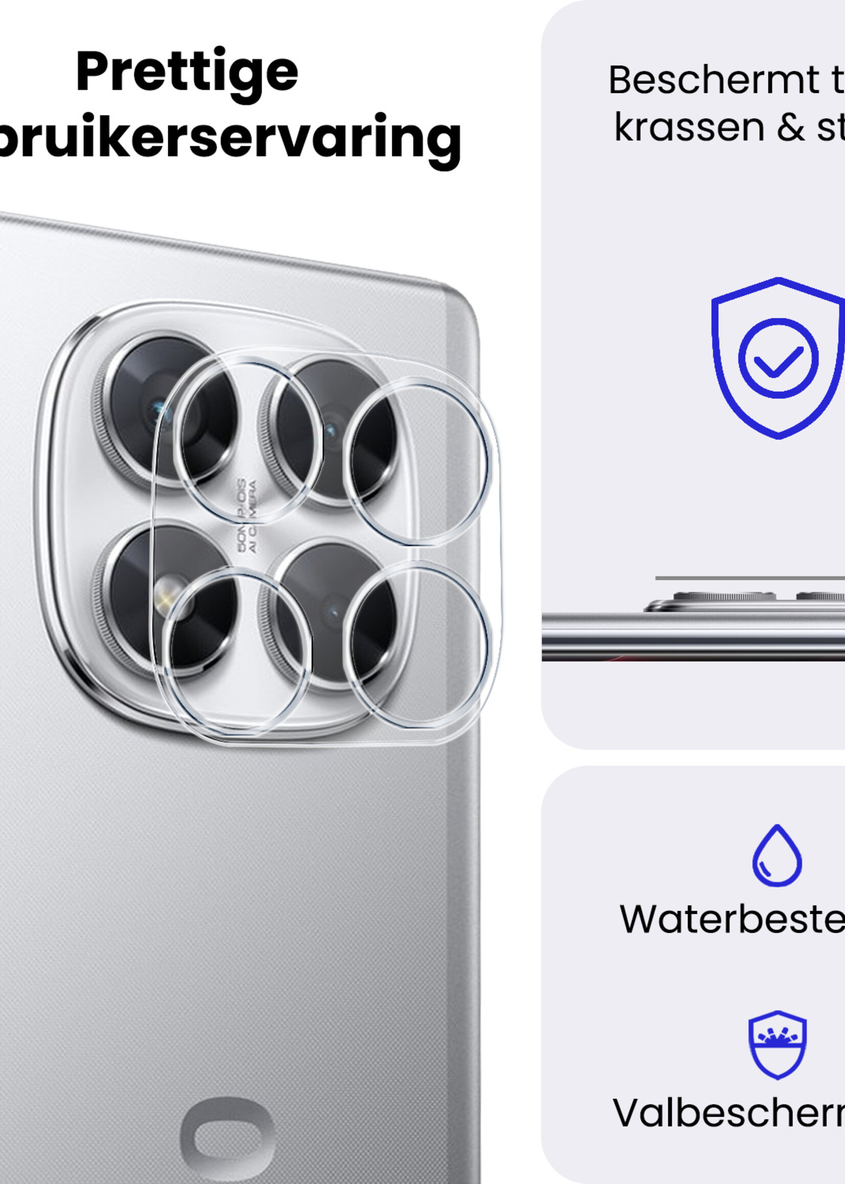 BTH BTH Xiaomi Poco X7 Camera Screenprotector - 3 PACK