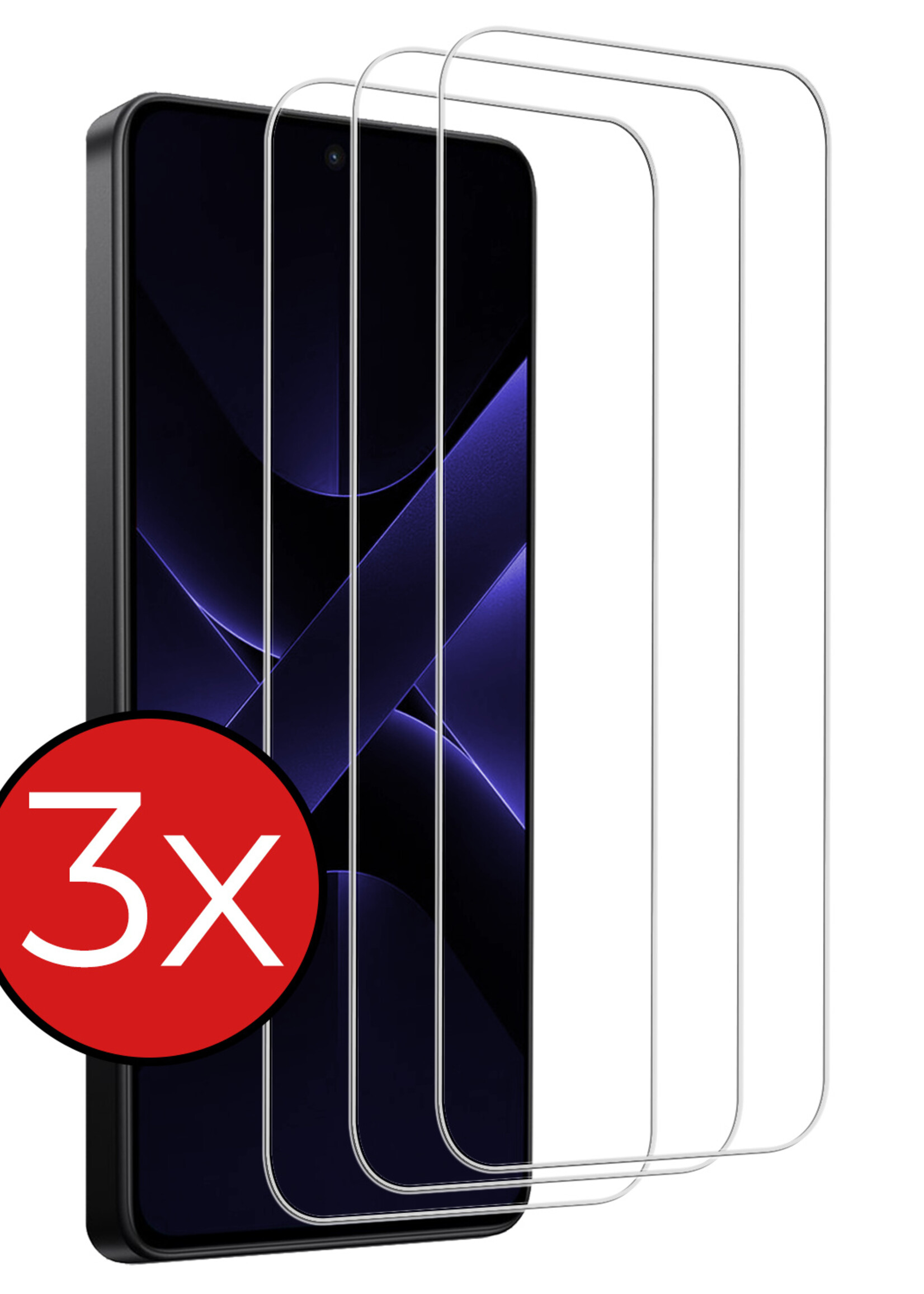 BTH BTH Xiaomi Poco X7 Pro Screenprotector Glas  - 3 PACK