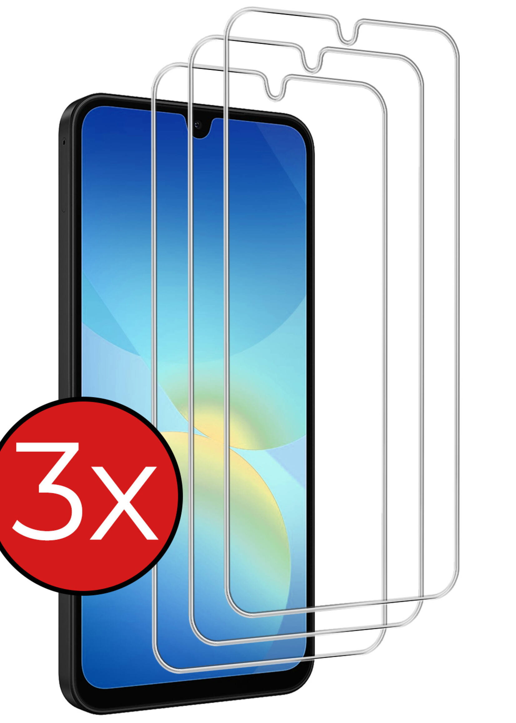 BTH BTH Samsung Galaxy A26 Screenprotector Glas - 3 PACK