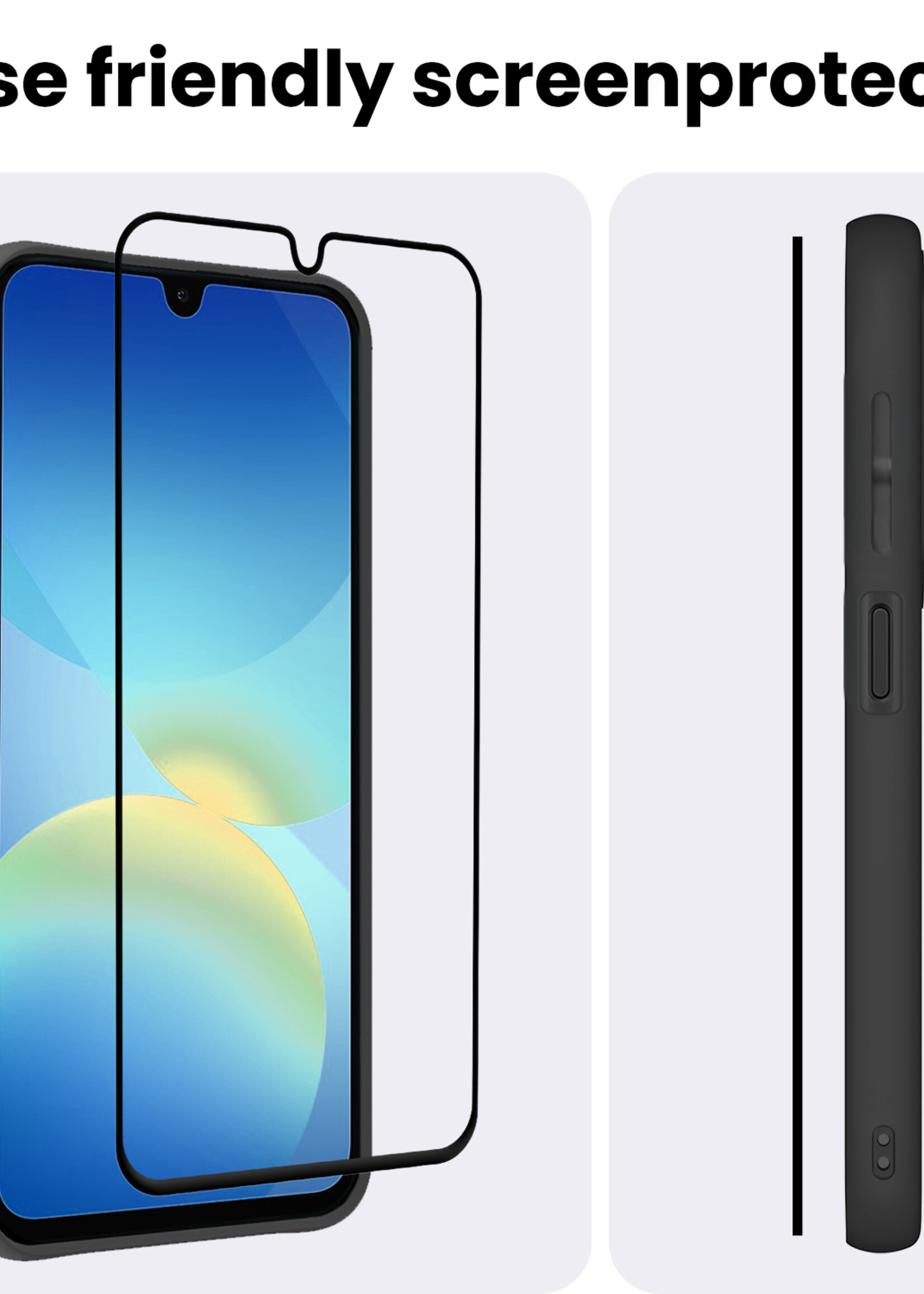 BTH BTH Samsung Galaxy A26 Screenprotector Glas Full Cover - 3 PACK