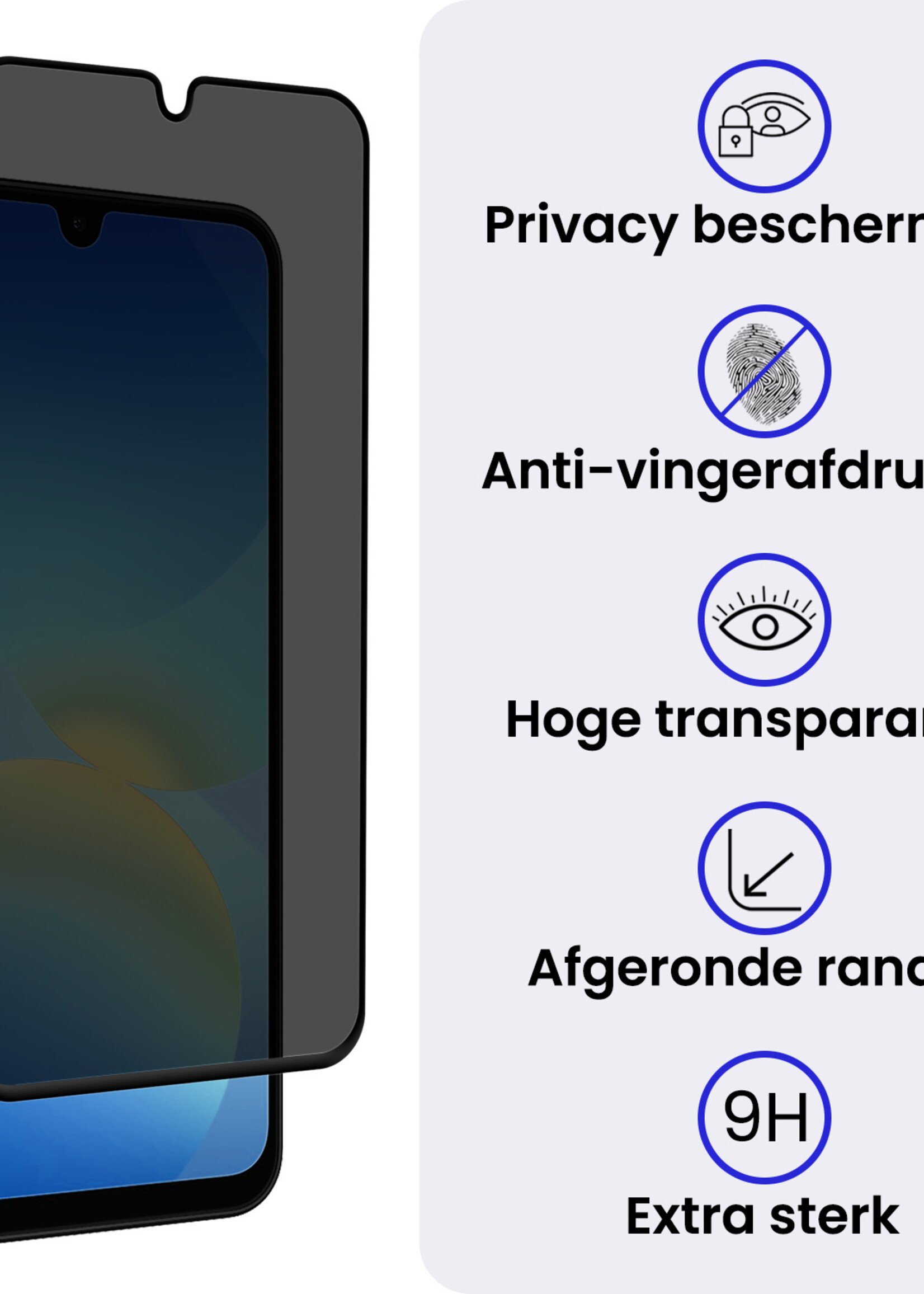 BTH BTH Samsung Galaxy A26 Screenprotector Glas Privacy - 2 PACK