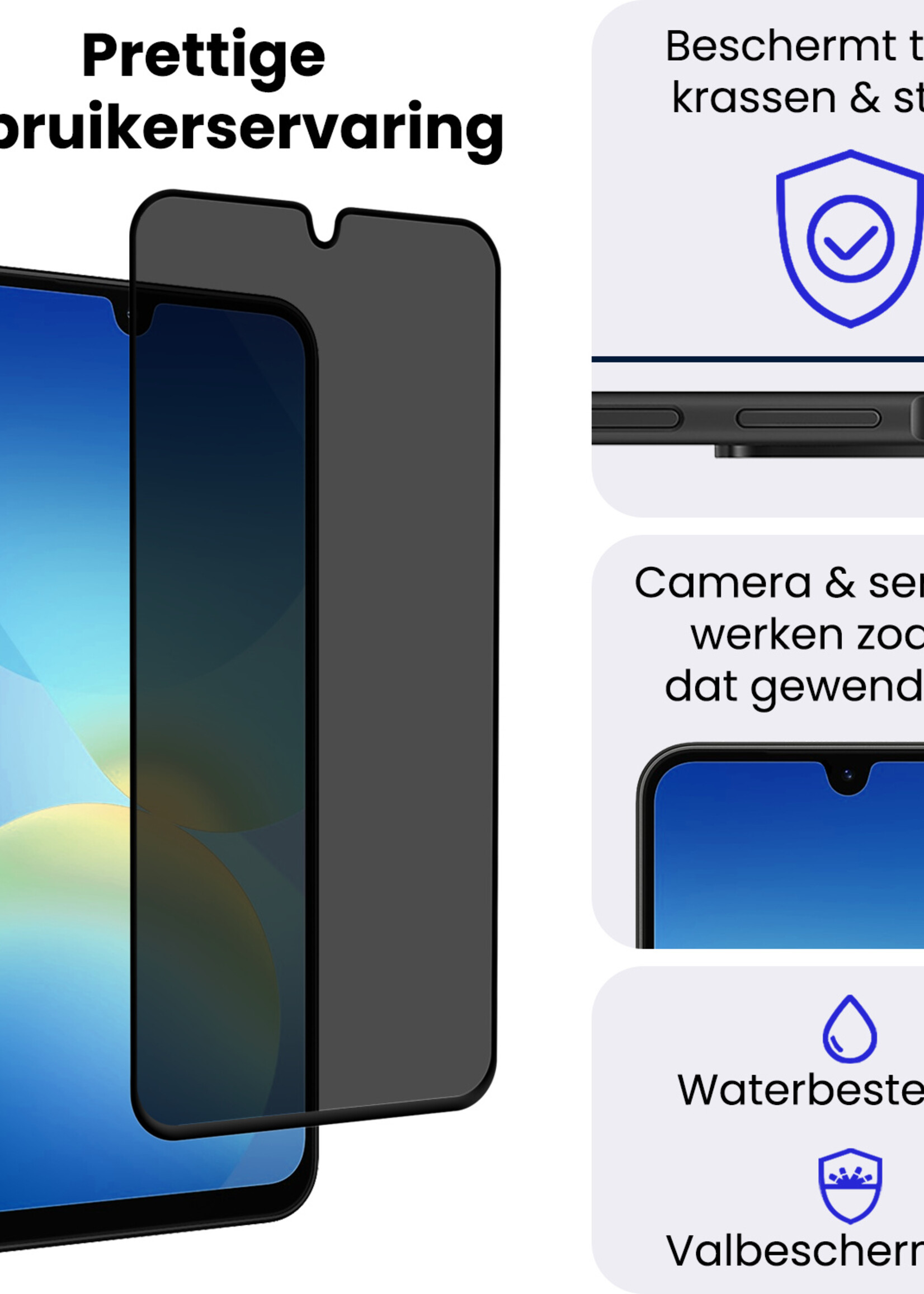BTH BTH Samsung Galaxy A26 Screenprotector Glas Privacy - 2 PACK
