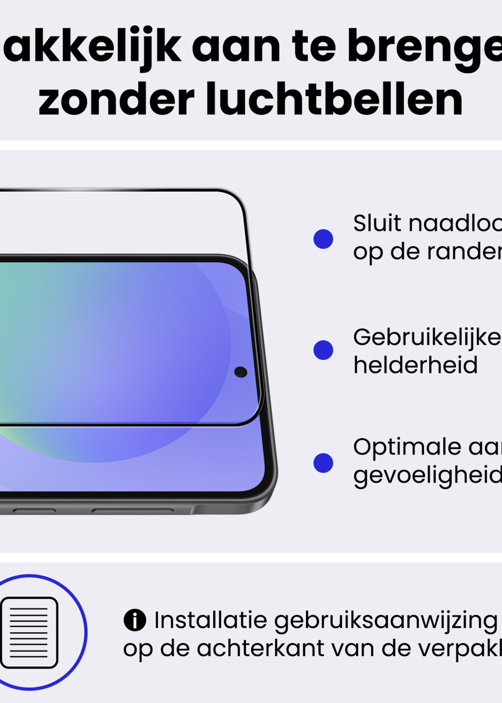 BTH BTH Samsung Galaxy A36 Screenprotector Glas Full Cover