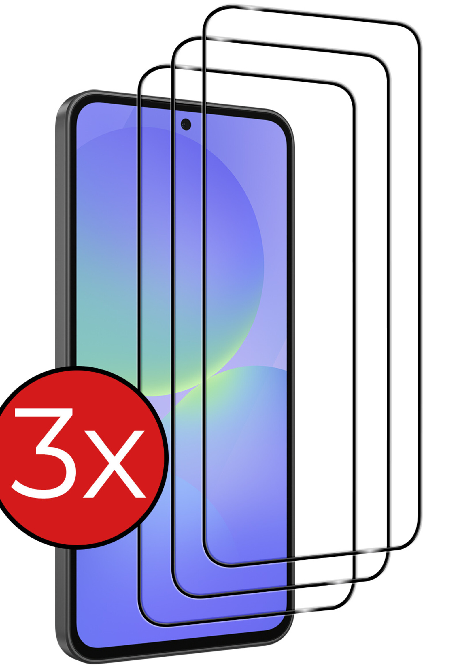 BTH BTH Samsung Galaxy A36 Screenprotector Glas Full Cover - 3 PACK