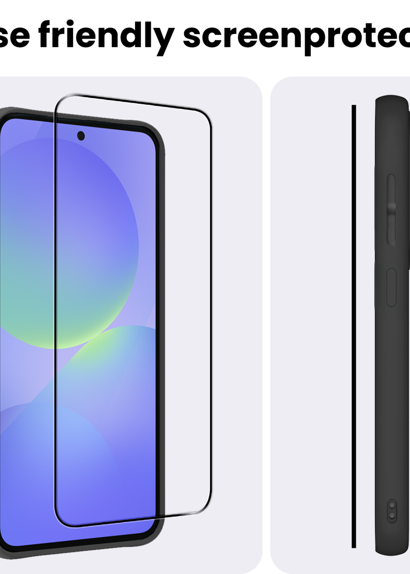 BTH BTH Samsung Galaxy A36 Screenprotector Glas Full Cover - 3 PACK