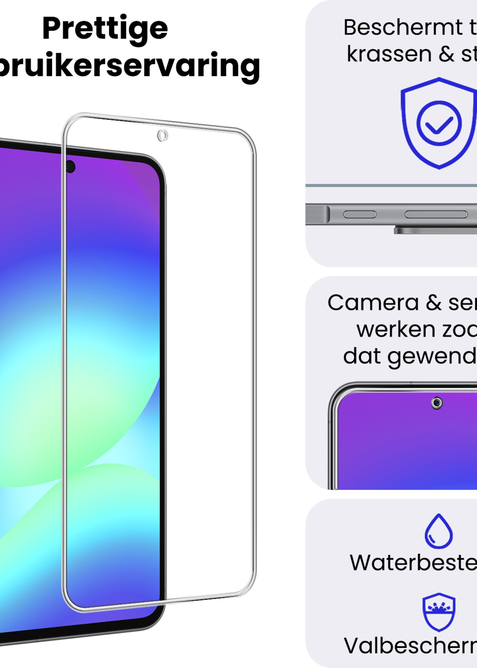BTH BTH Samsung Galaxy A56 Screenprotector Glas - 3 PACK