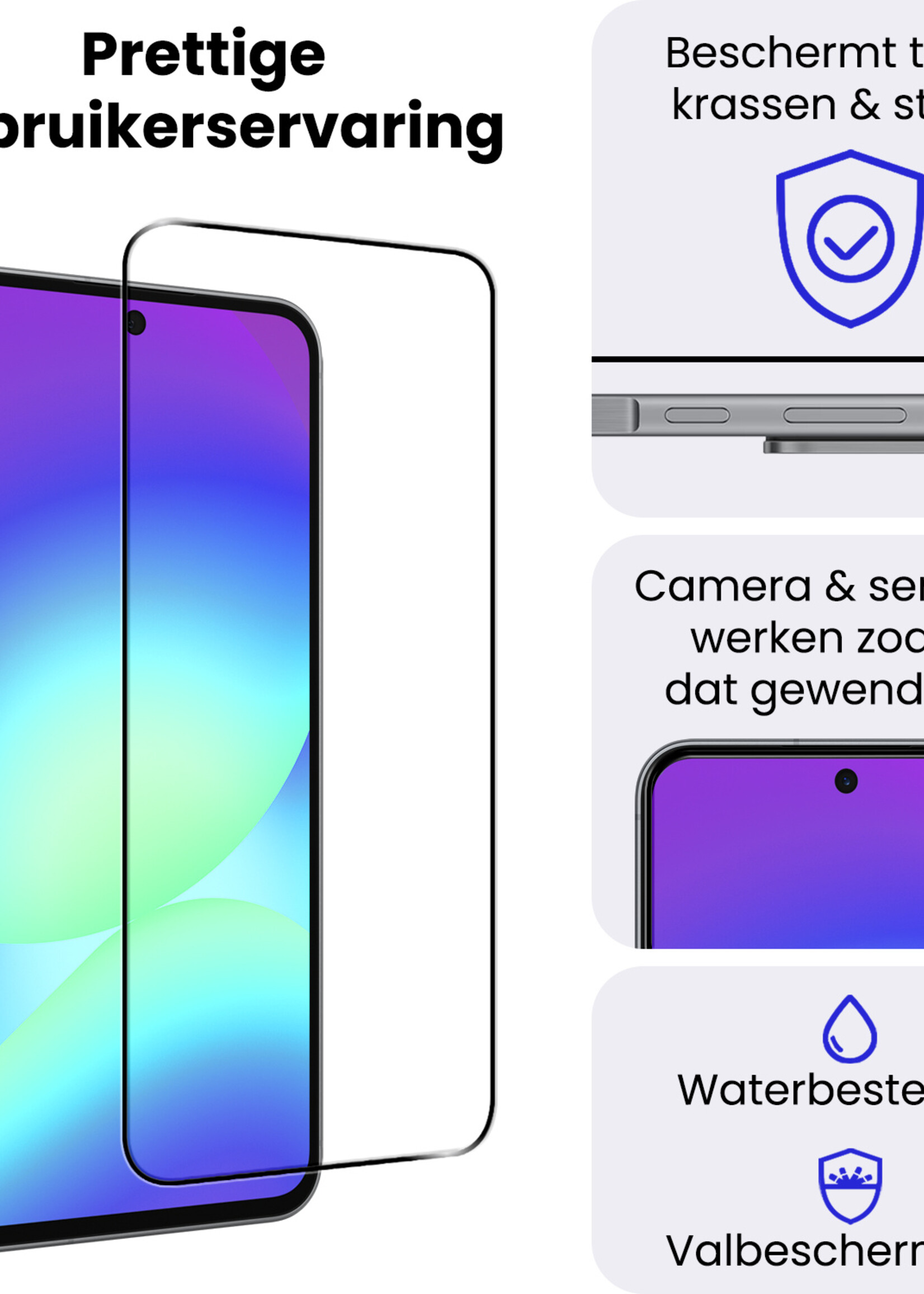 BTH BTH Samsung Galaxy A56 Screenprotector Glas Full Cover