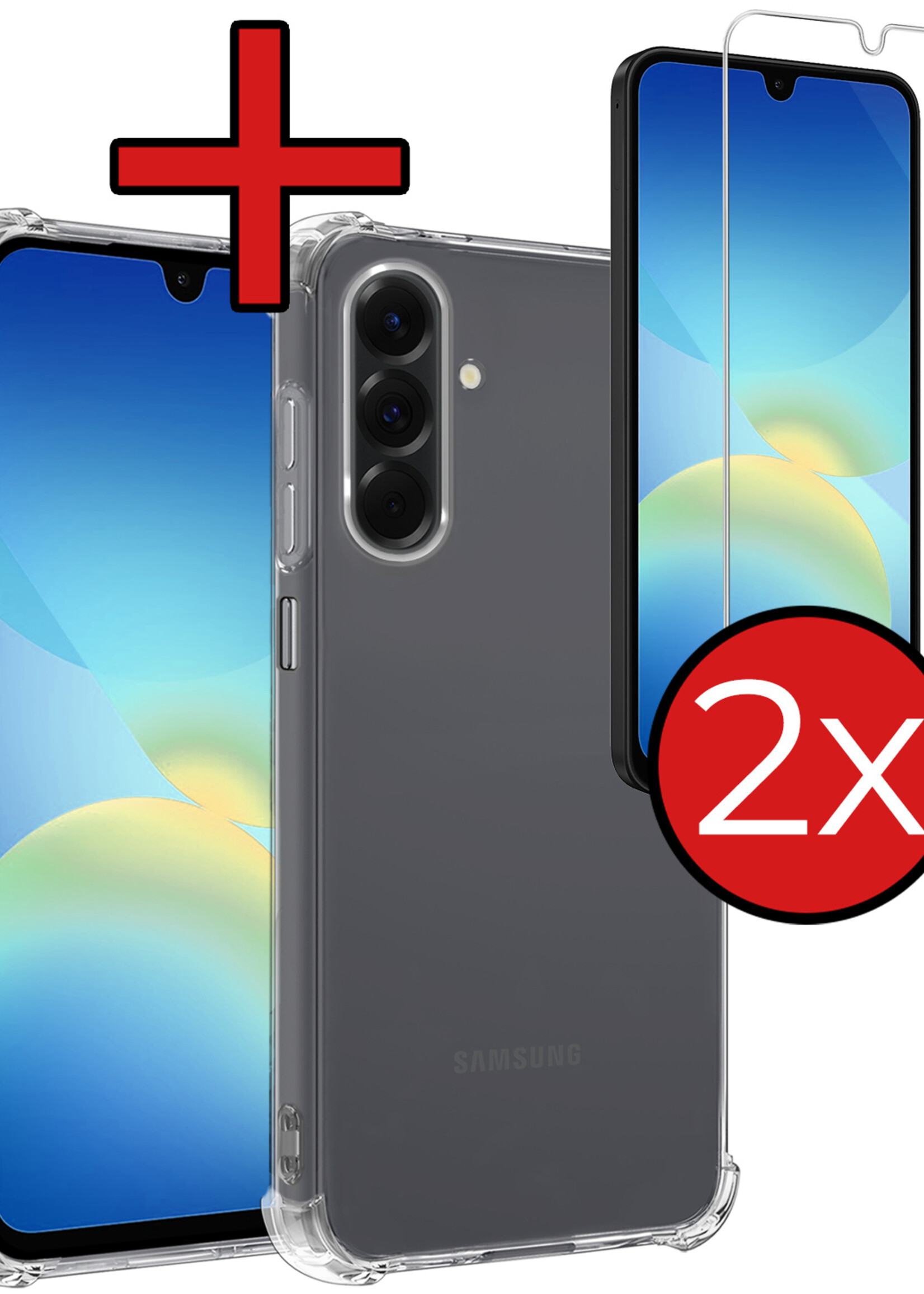 BTH BTH Samsung Galaxy A26 Hoesje Shockproof Met 2x Screenprotector