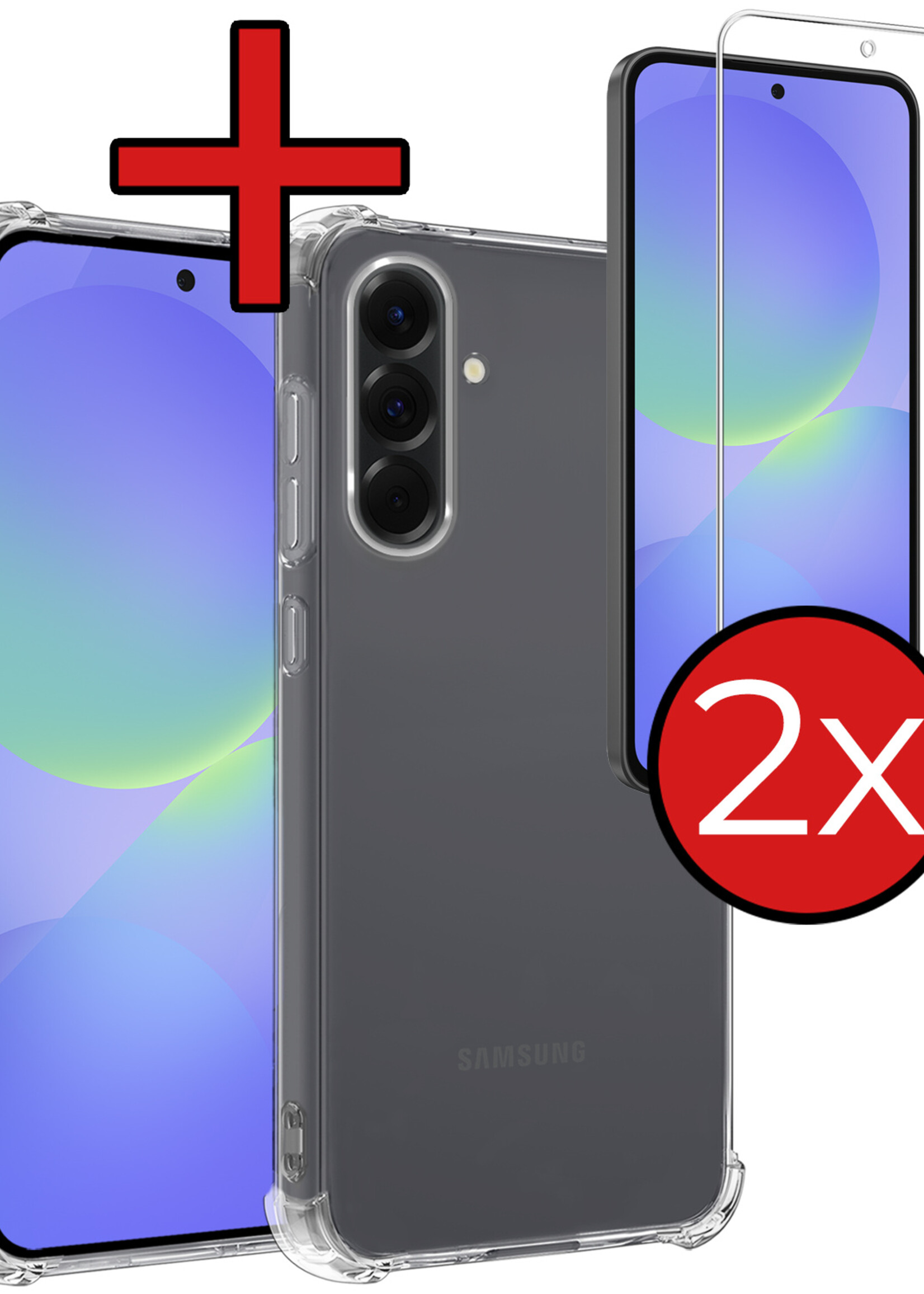 BTH BTH Samsung Galaxy A36 Hoesje Shockproof Met 2x Screenprotector