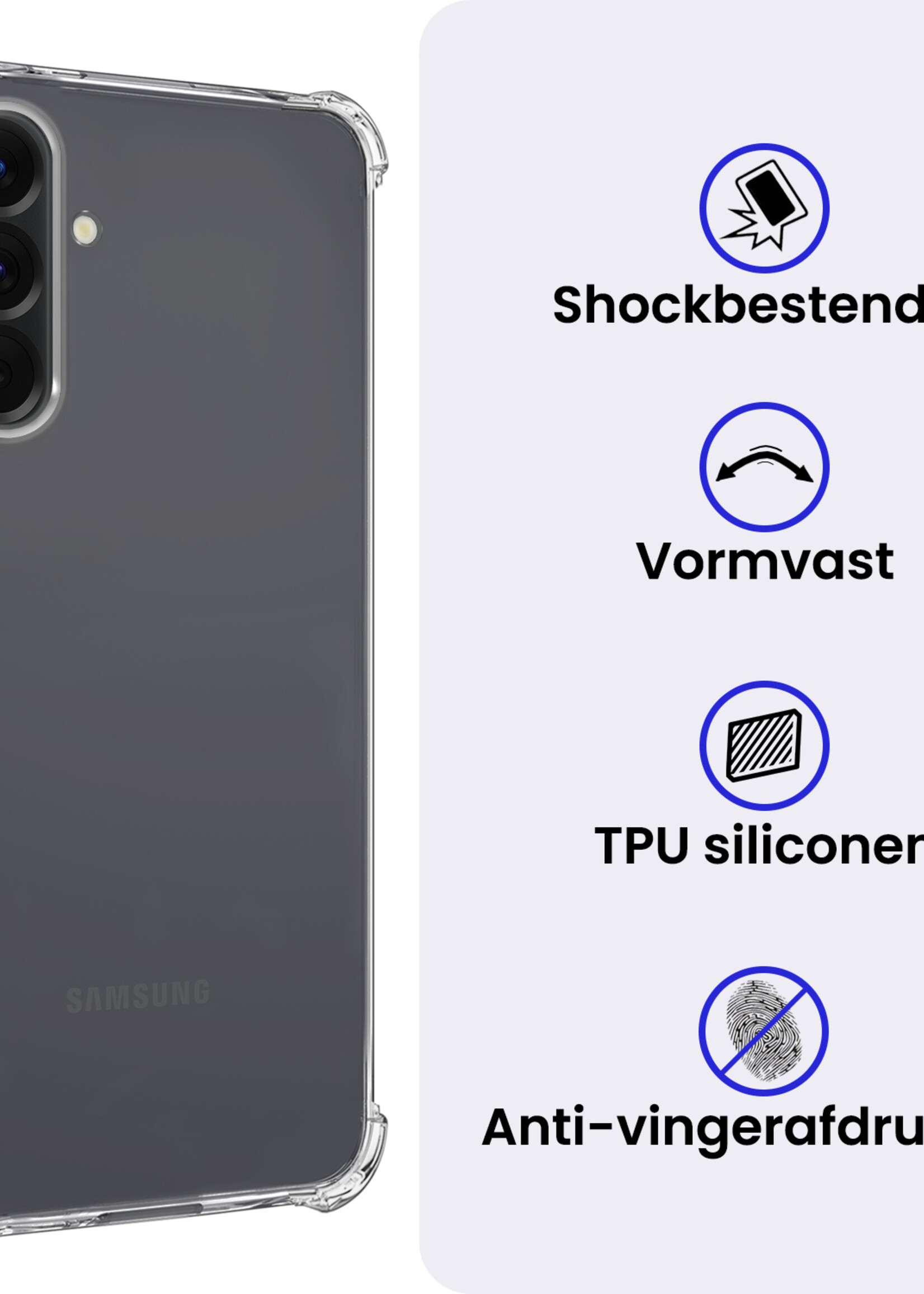 BTH BTH Samsung Galaxy A36 Hoesje Shockproof Met 2x Screenprotector