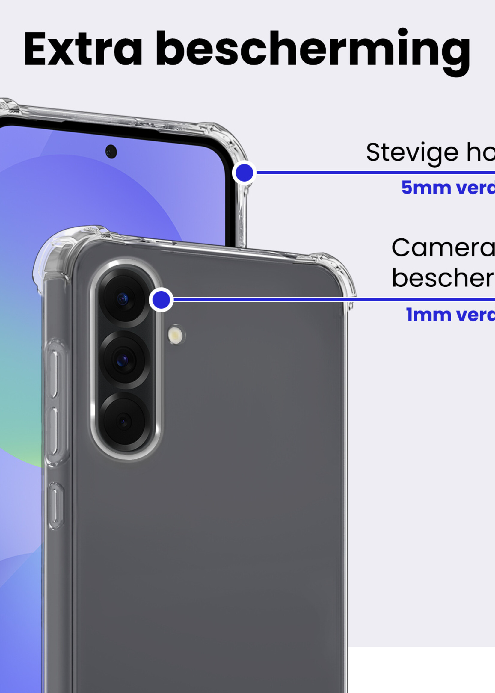 BTH BTH Samsung Galaxy A36 Hoesje Shockproof Met 2x Screenprotector