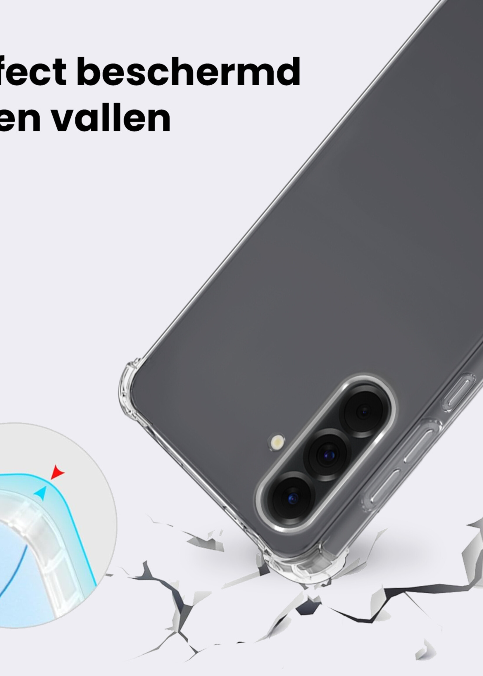 BTH BTH Samsung Galaxy A36 Hoesje Shockproof Met 2x Screenprotector