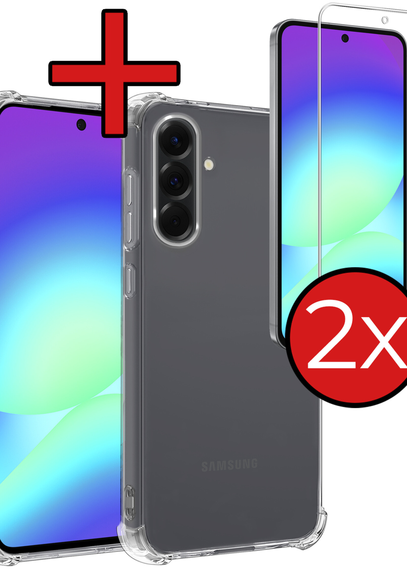BTH BTH Samsung Galaxy A56 Hoesje Shockproof Met 2x Screenprotector