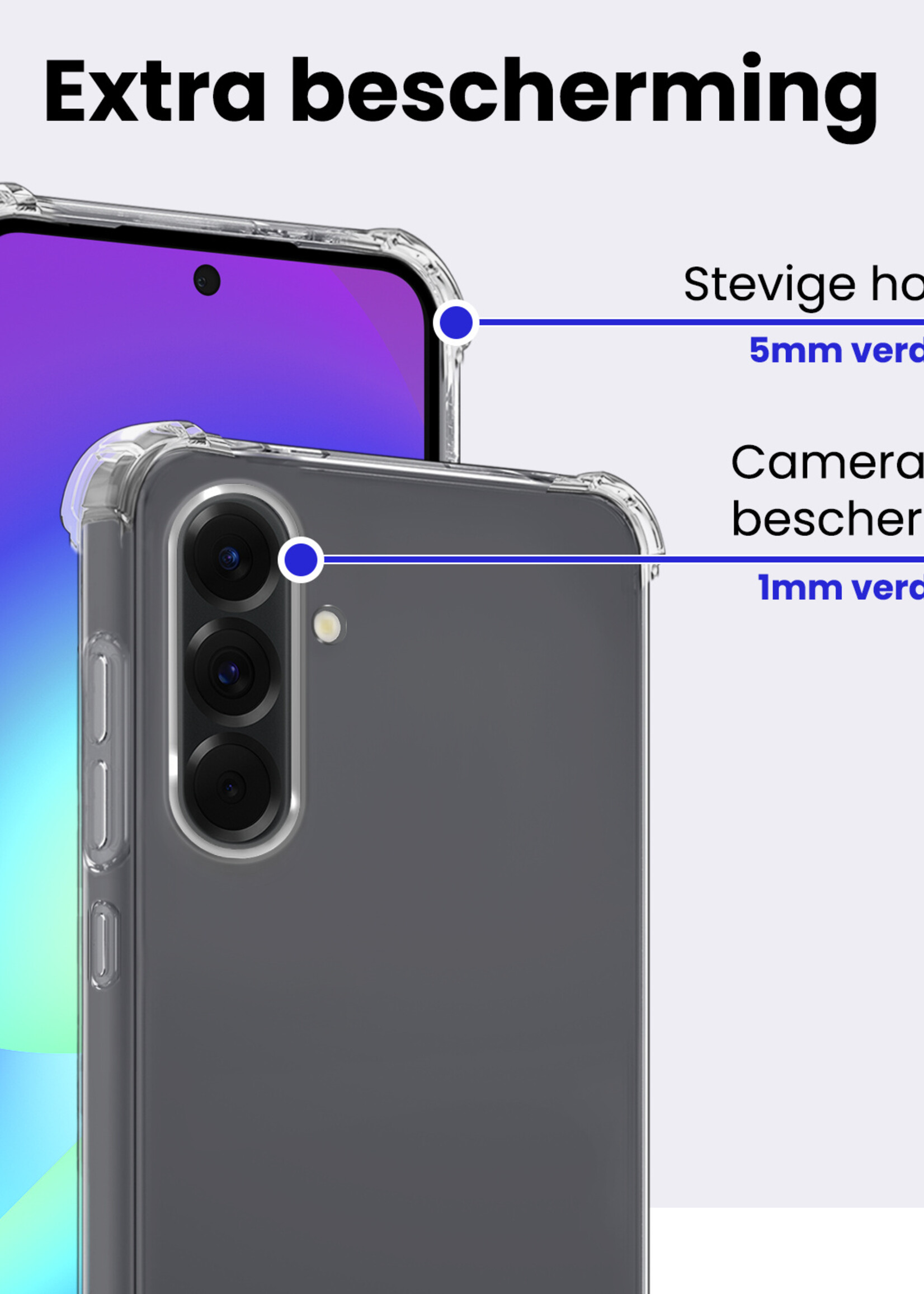 BTH BTH Samsung Galaxy A56 Hoesje Shockproof Met 2x Screenprotector
