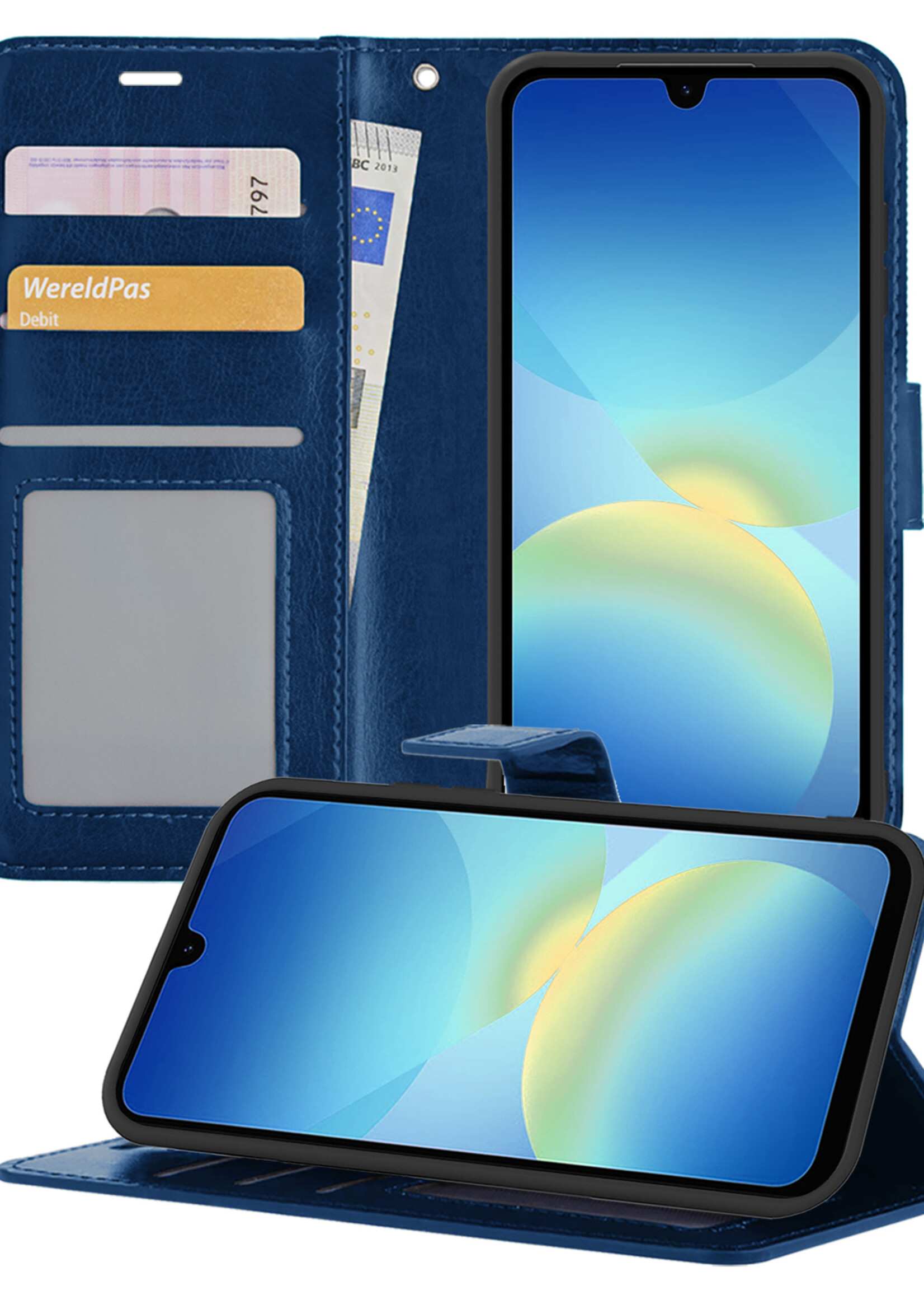 BTH BTH Samsung Galaxy A26 Hoesje Bookcase - Donkerblauw