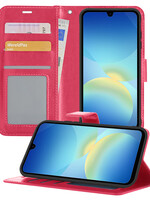 BTH BTH Samsung Galaxy A26 Hoesje Bookcase - Donkerroze