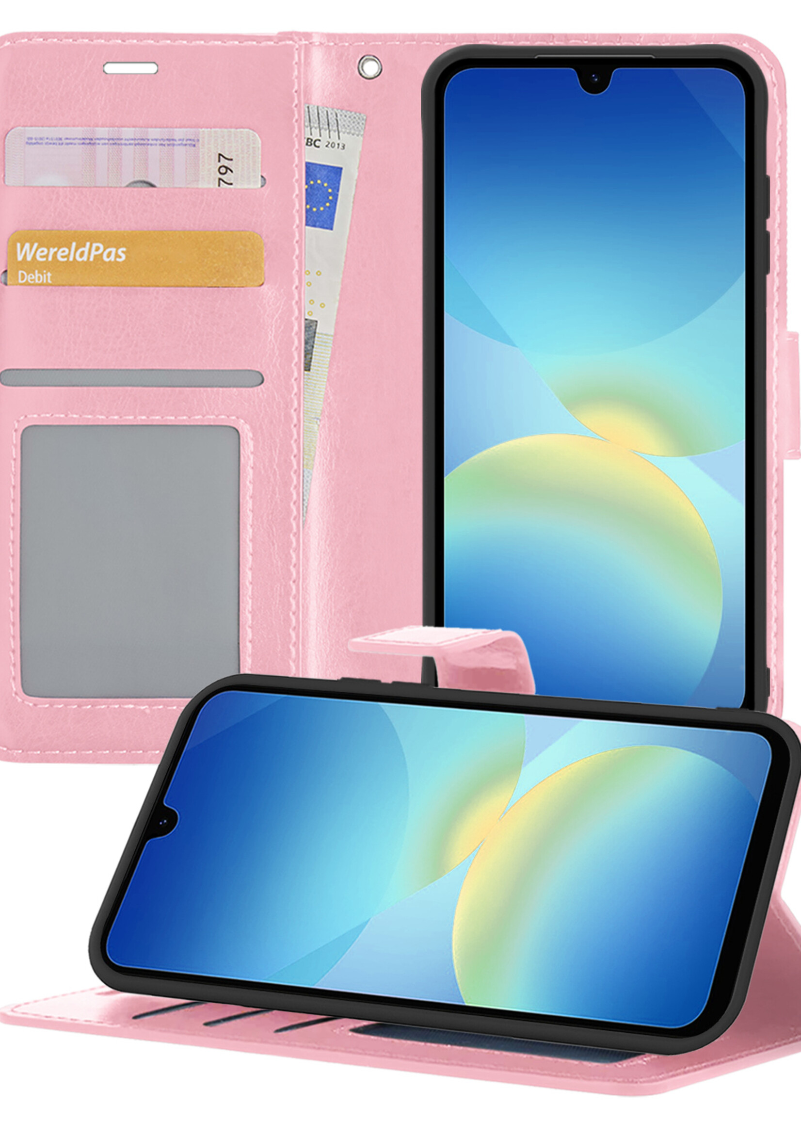 BTH BTH Samsung Galaxy A26 Hoesje Bookcase - Lichtroze