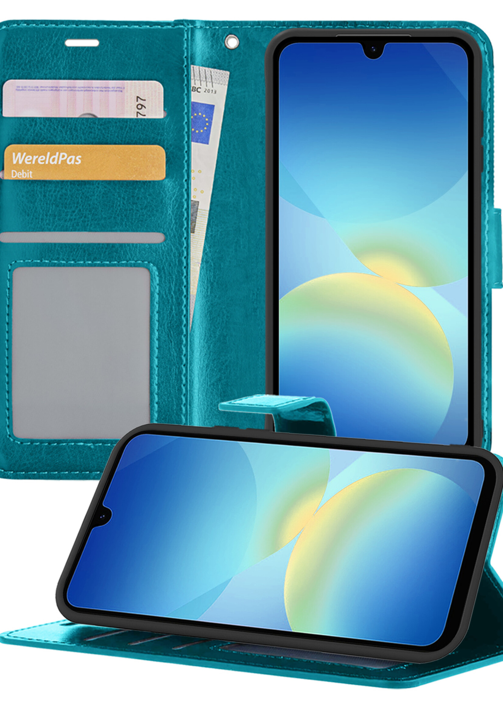 BTH BTH Samsung Galaxy A26 Hoesje Bookcase - Turquoise