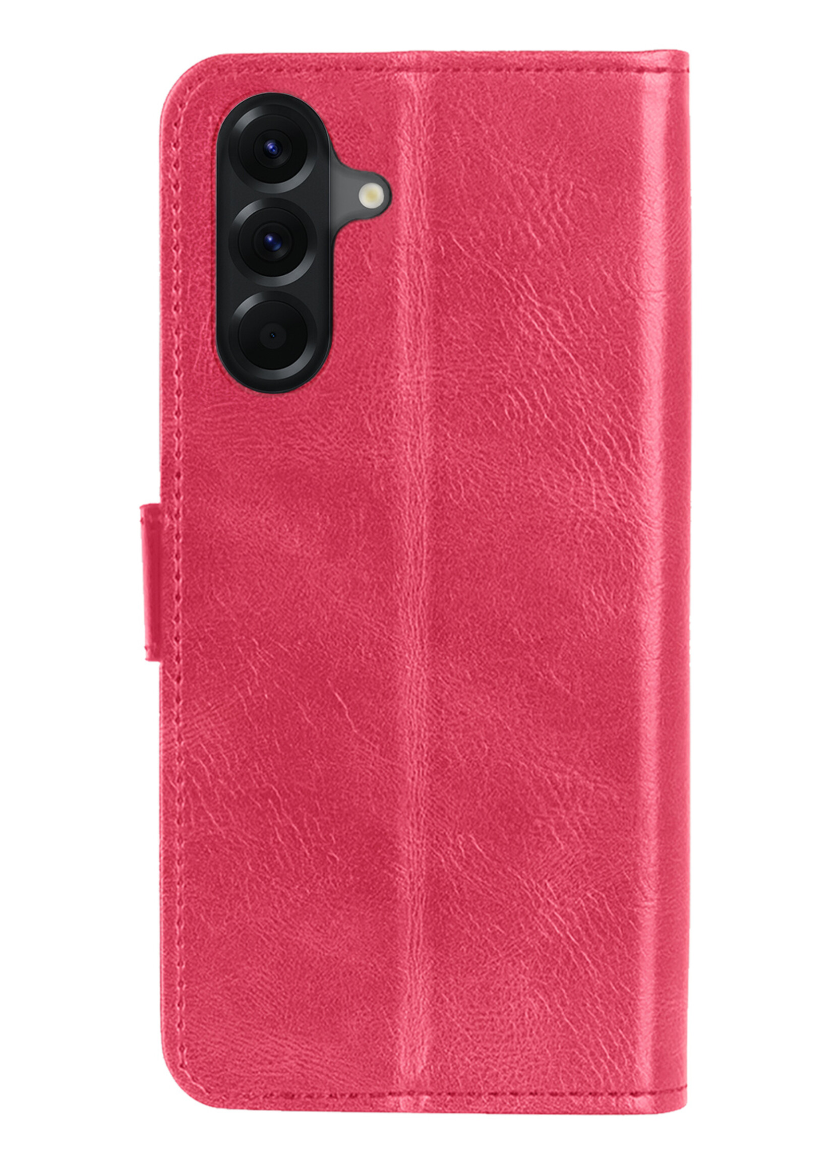 BTH BTH Samsung Galaxy A26 Hoesje Bookcase Met Screenprotector - Donkerroze