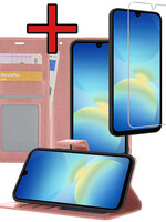 BTH BTH Samsung Galaxy A26 Hoesje Bookcase Met Screenprotector - Rose Goud