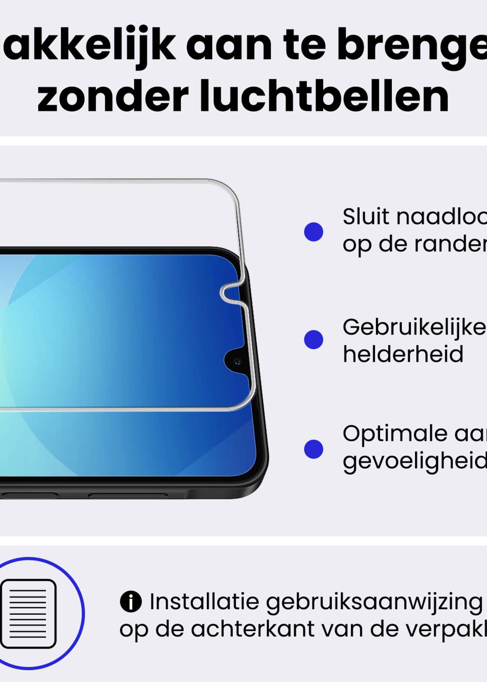 BTH BTH Samsung Galaxy A26 Hoesje Bookcase Met Screenprotector - Zwart