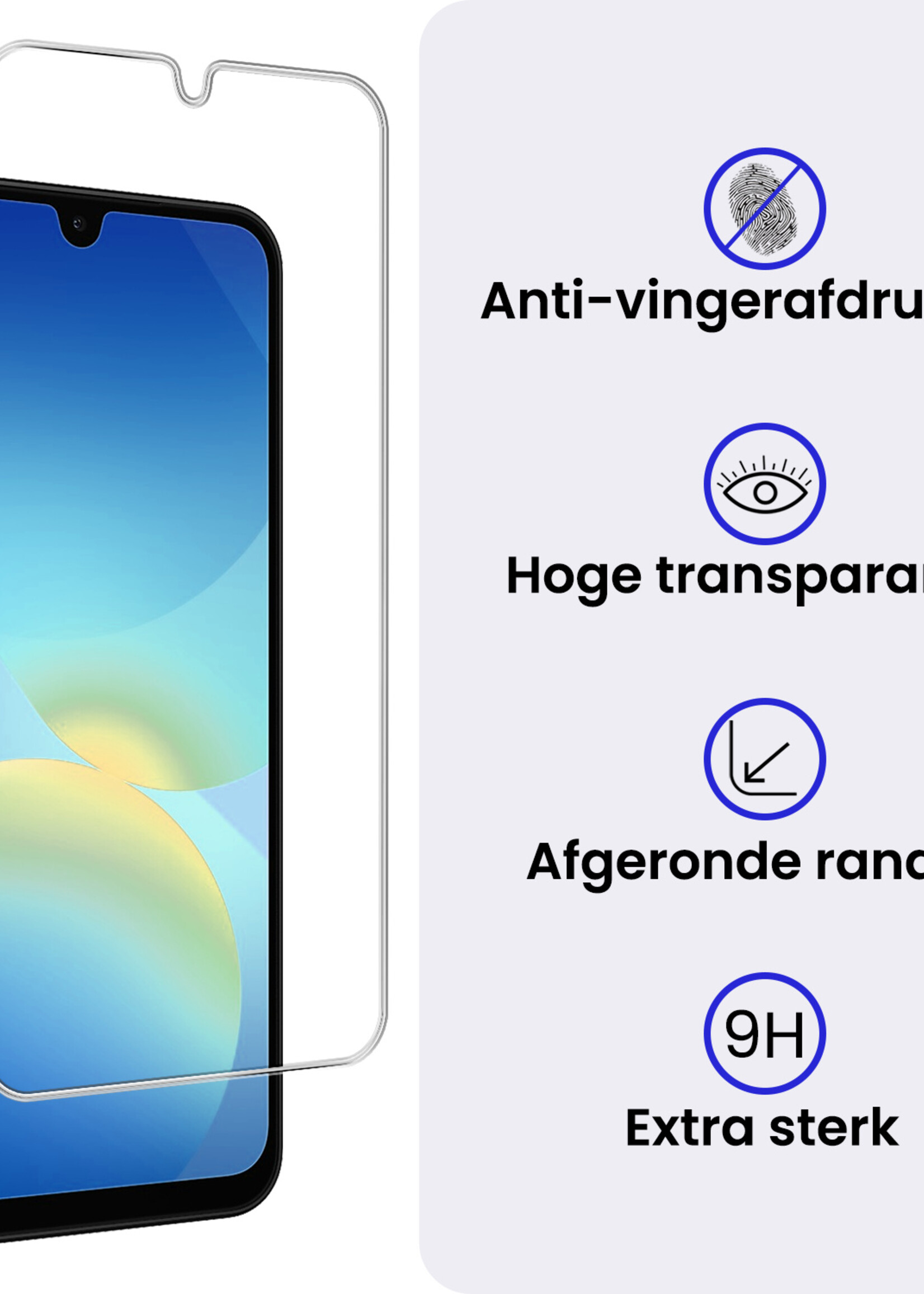 BTH BTH Samsung Galaxy A26 Hoesje Bookcase Met 2x Screenprotector - Bruin