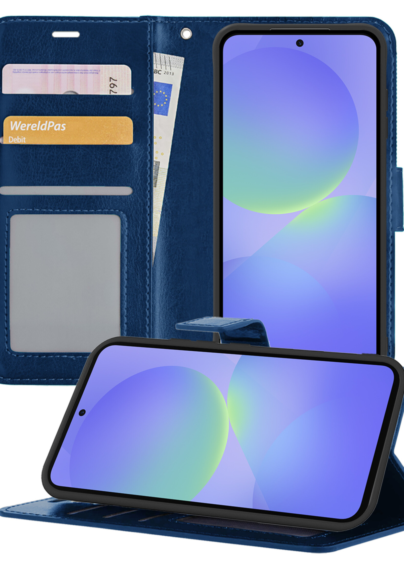 BTH BTH Samsung Galaxy A36 Hoesje Bookcase - Donkerblauw