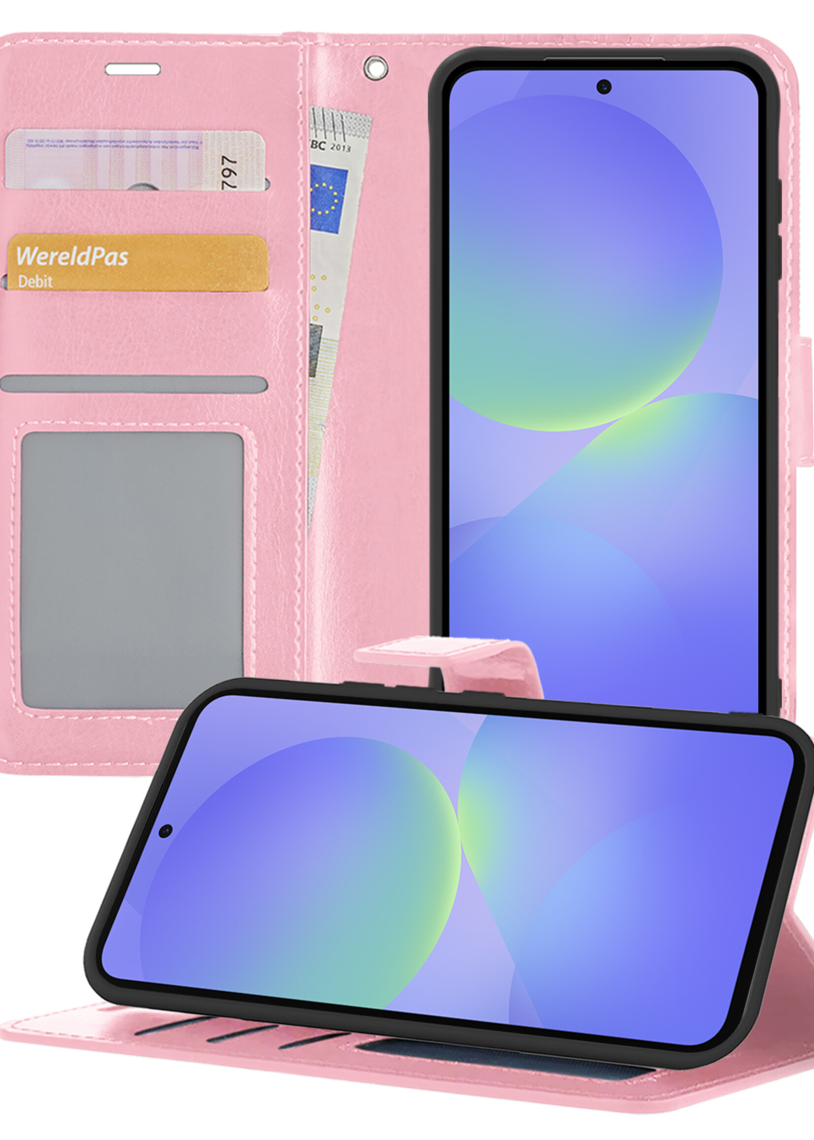 BTH BTH Samsung Galaxy A36 Hoesje Bookcase - Lichtroze