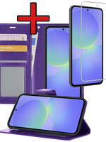 BTH BTH Samsung Galaxy A36 Hoesje Bookcase Met Screenprotector - Paars