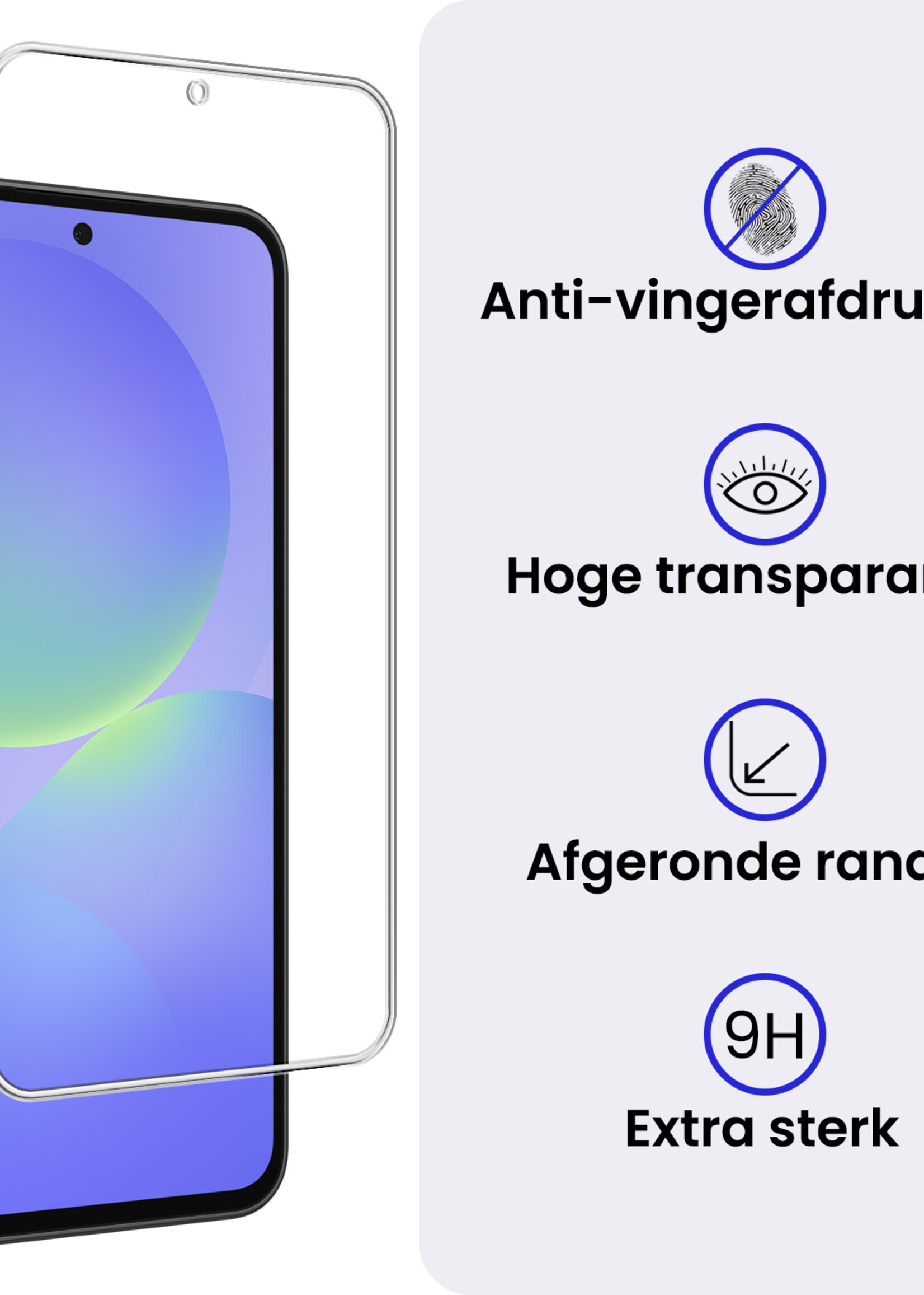BTH BTH Samsung Galaxy A36 Hoesje Bookcase Met 2x Screenprotector - Wit