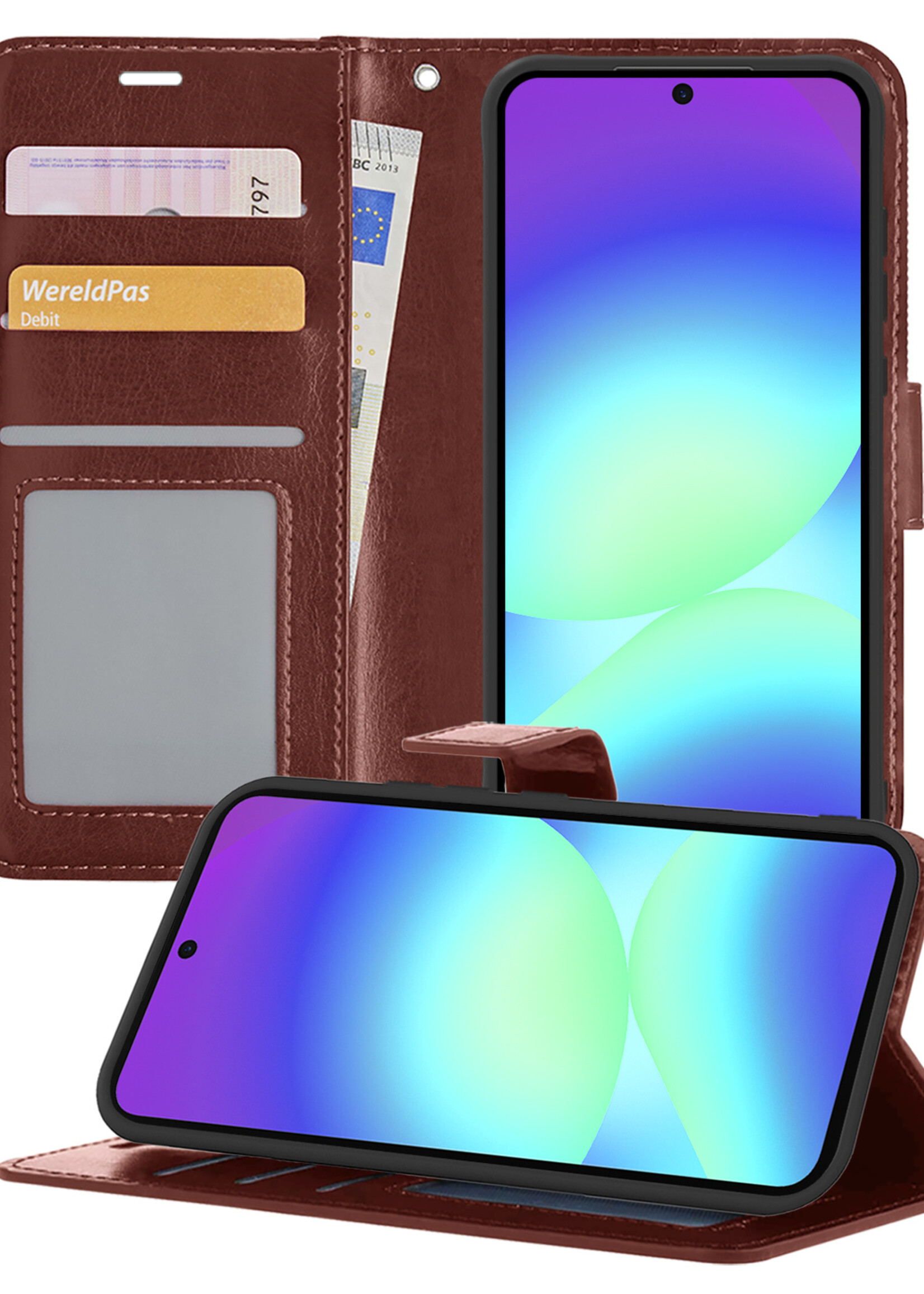 BTH BTH Samsung Galaxy A56 Hoesje Bookcase - Bruin