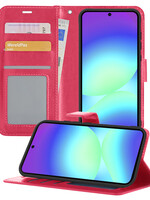 BTH BTH Samsung Galaxy A56 Hoesje Bookcase - Donkerroze