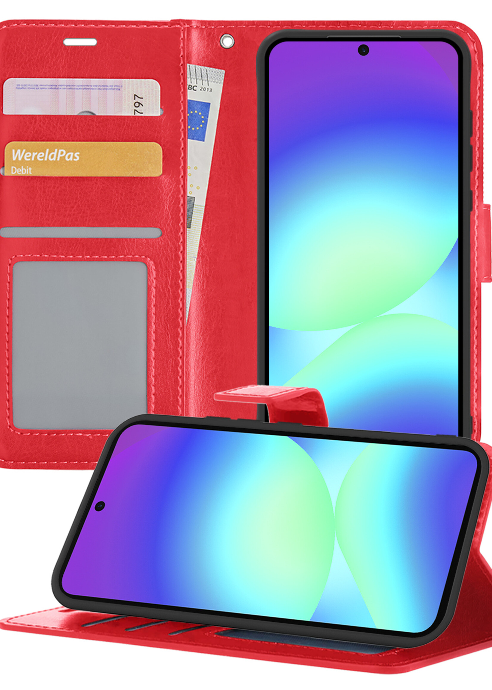 BTH BTH Samsung Galaxy A56 Hoesje Bookcase - Rood