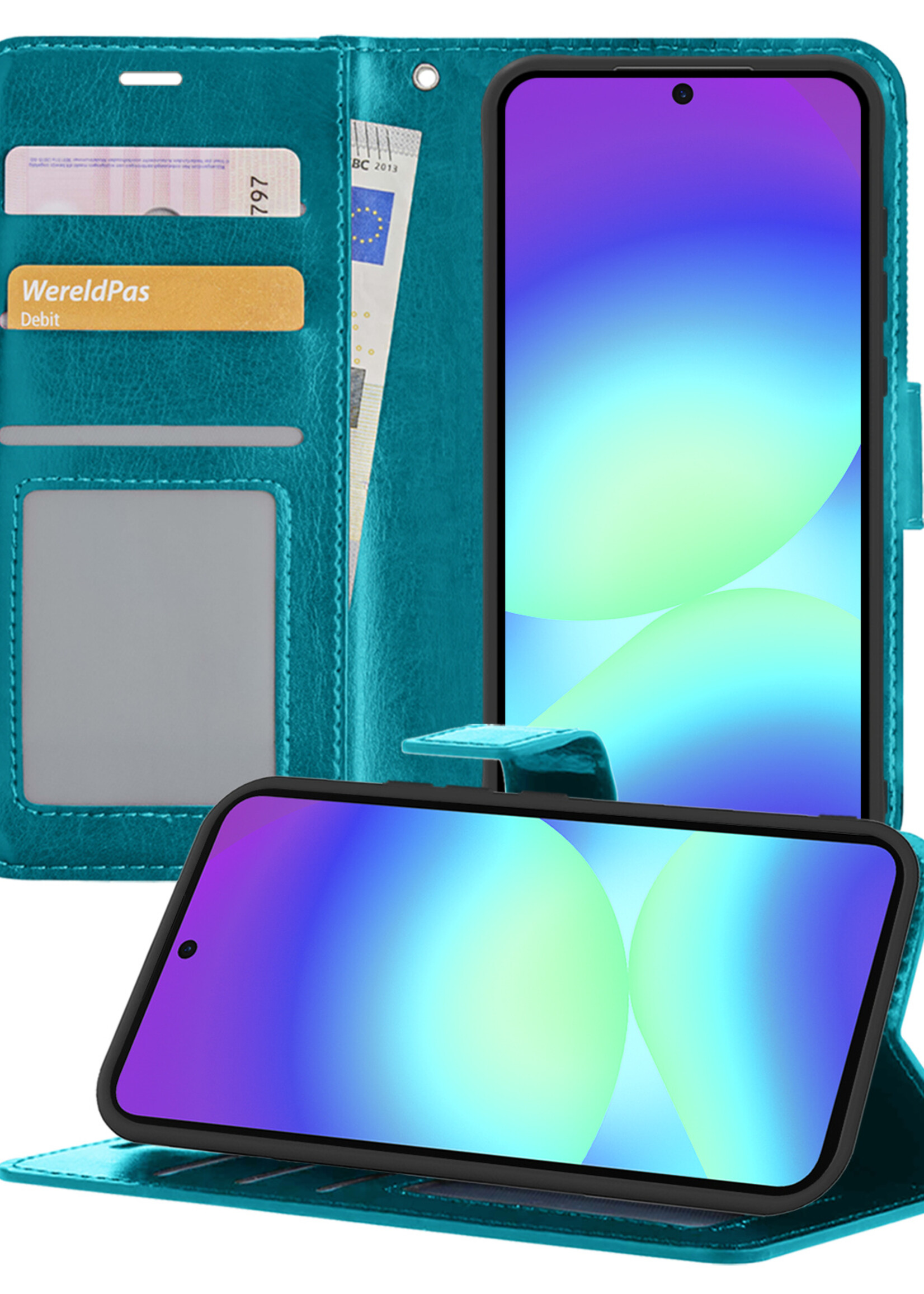 BTH BTH Samsung Galaxy A56 Hoesje Bookcase - Turquoise