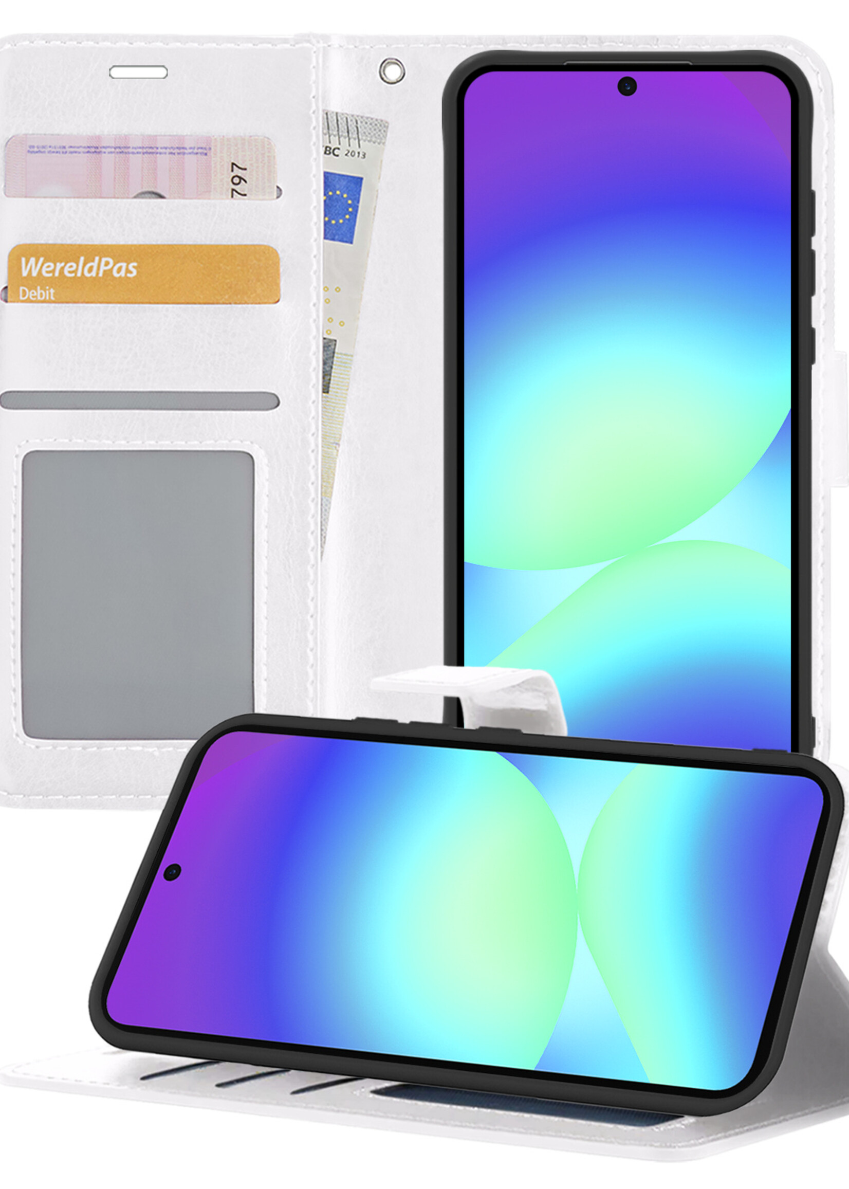 BTH BTH Samsung Galaxy A56 Hoesje Bookcase - Wit