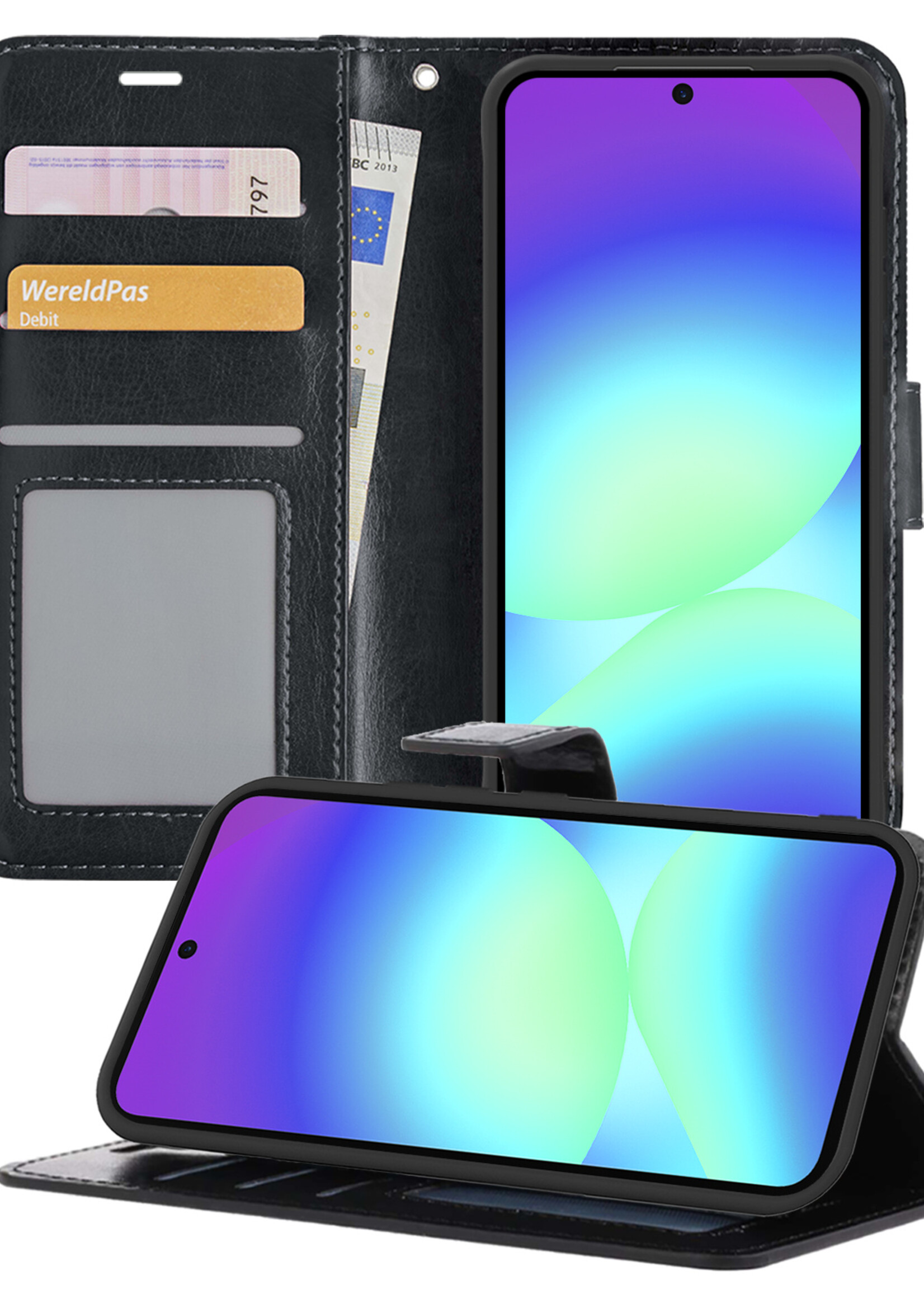 BTH BTH Samsung Galaxy A56 Hoesje Bookcase - Zwart