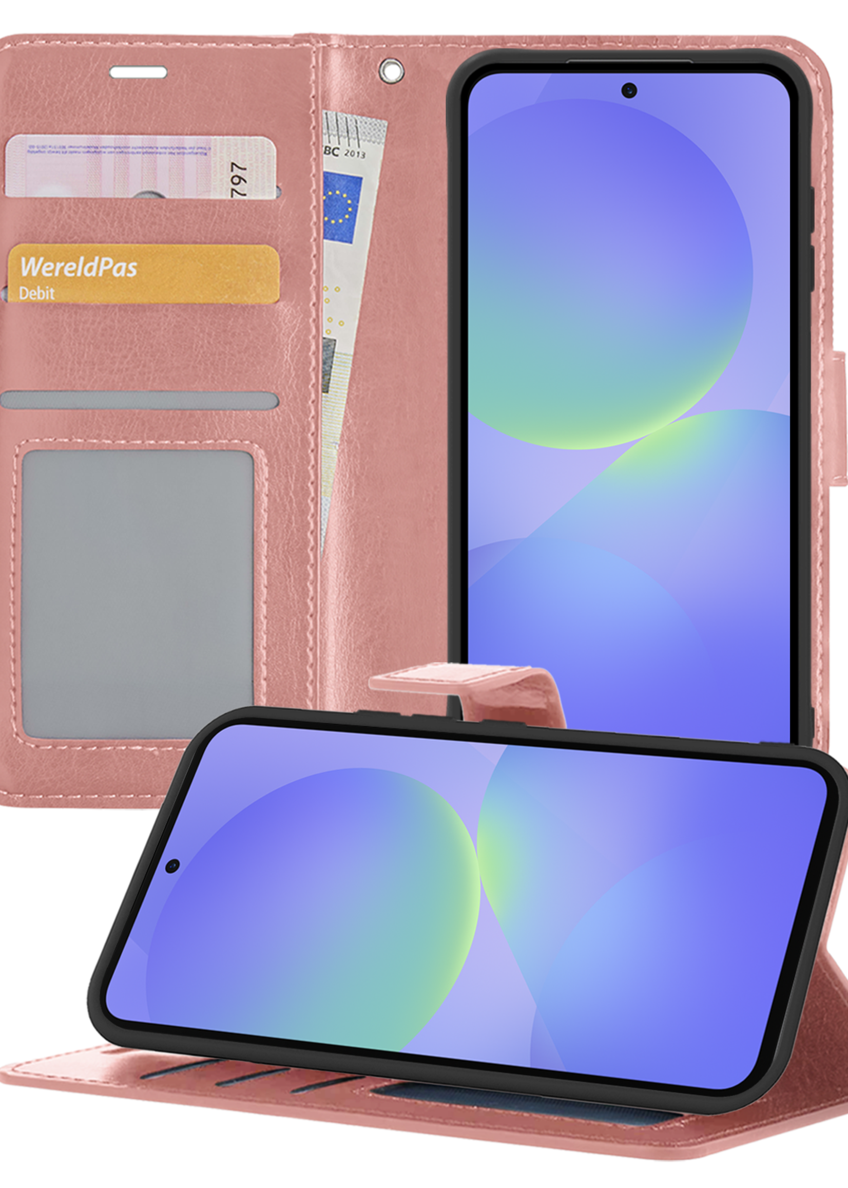 BTH BTH Samsung Galaxy A36 Hoesje Bookcase - Rose Goud