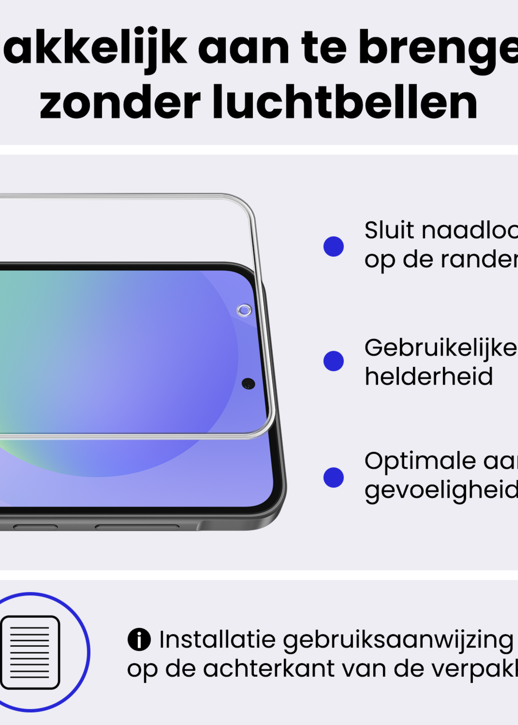 BTH BTH Samsung Galaxy A36 Hoesje Bookcase Met 2x Screenprotector - Rose Goud